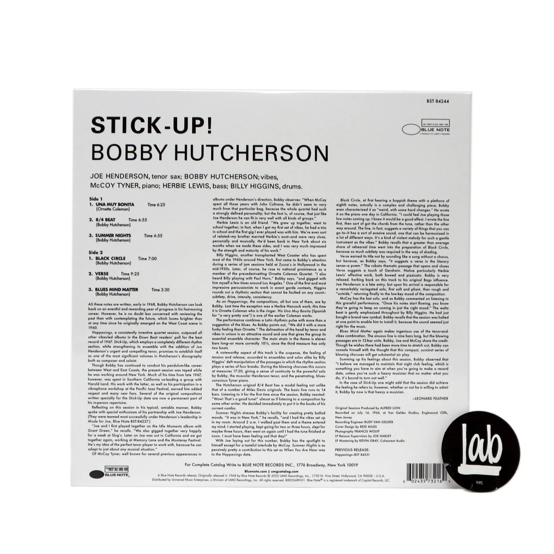 Bobby Hutcherson: Stick-Up! (Tone Poet 180g) Vinyl LP - Image 3