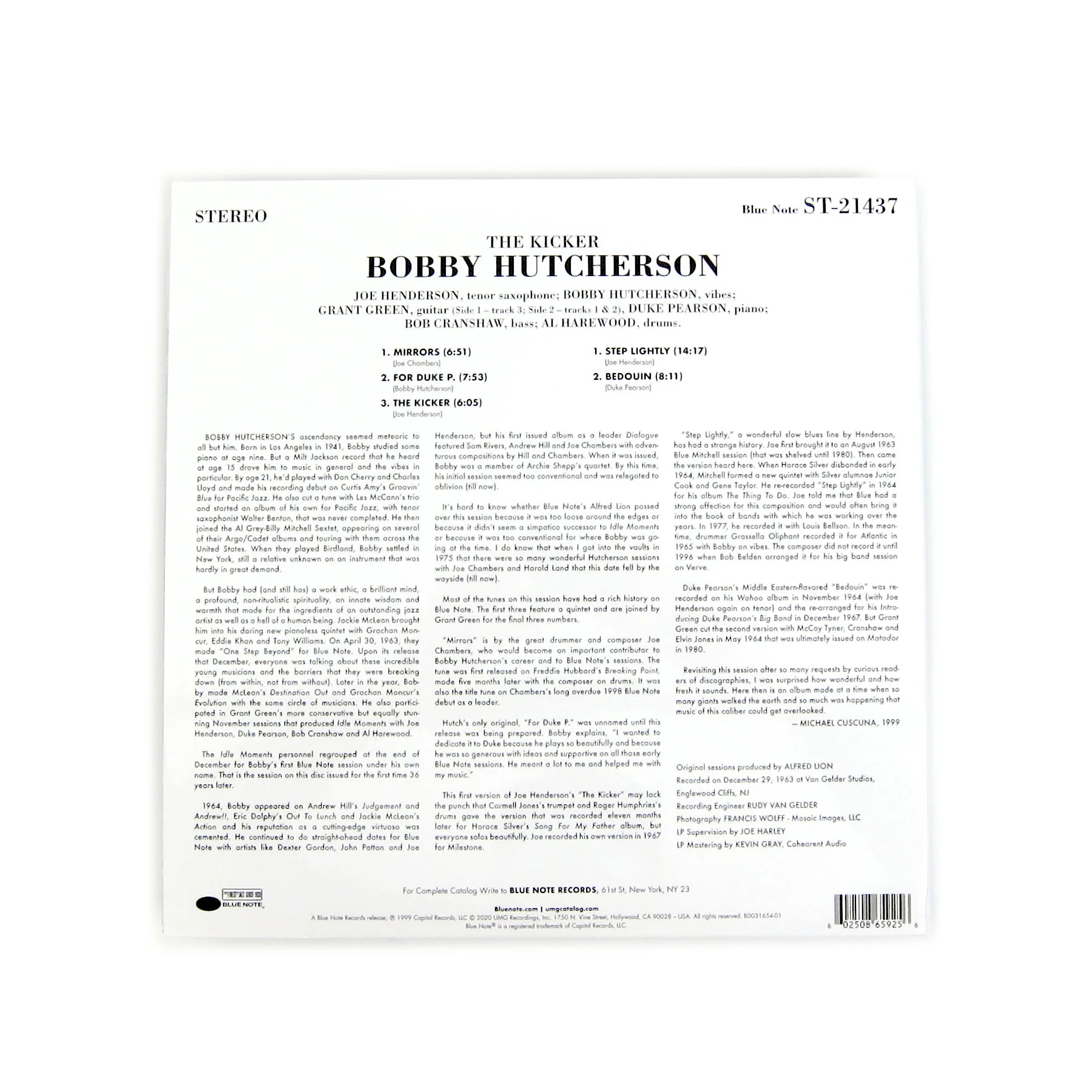 Bobby Hutcherson: The Kicker (Tone Poet 180g) Vinyl LP - Image 3