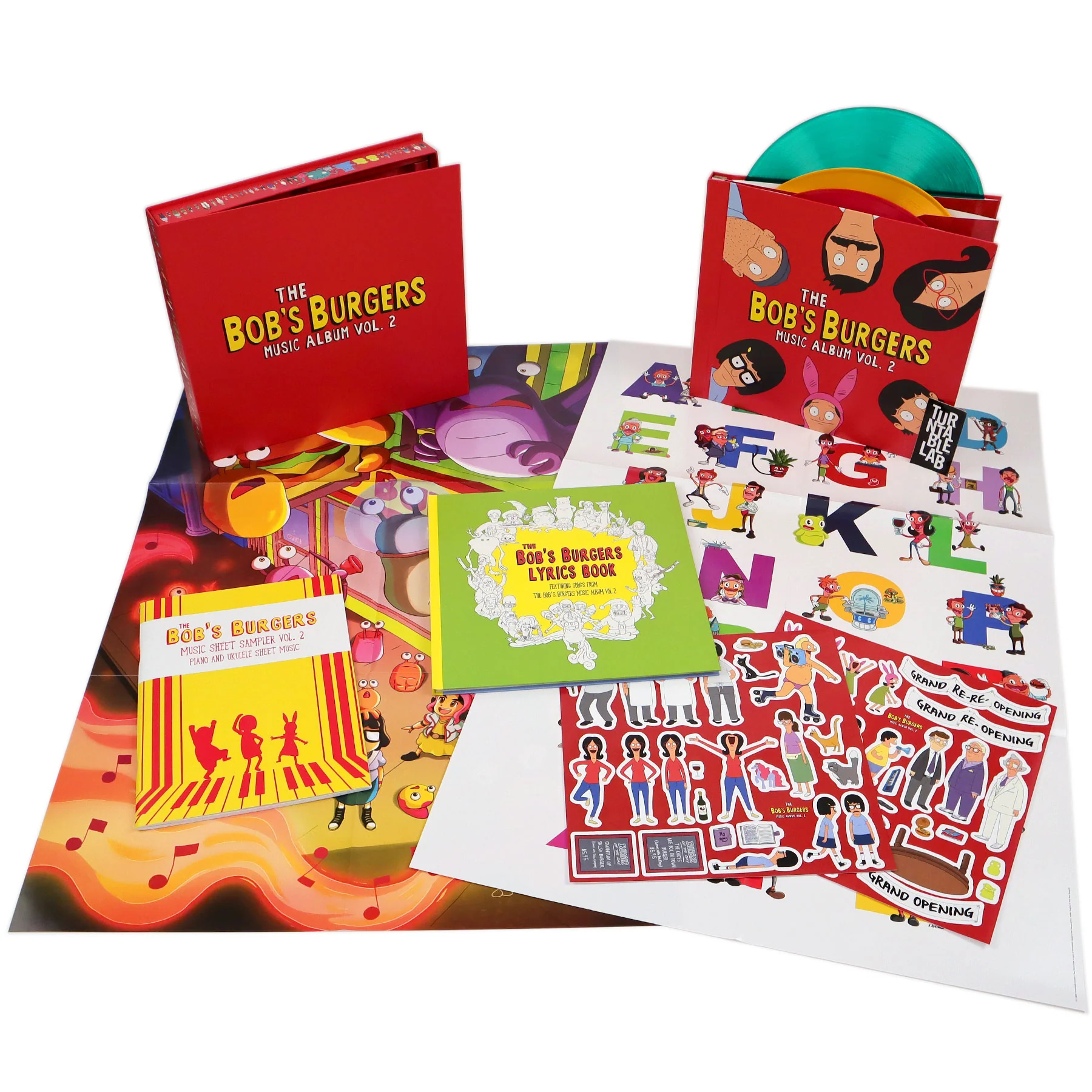 Bob's Burgers: The Bob's Burgers Music Album Vol.2 (Colored Vinyl) Vinyl 3LP Boxset - Image 2