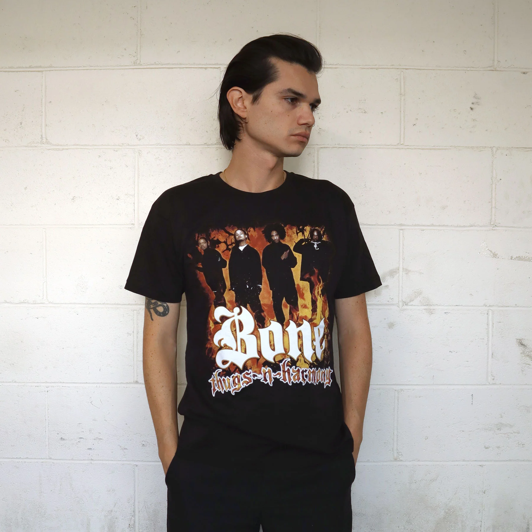 Bone Thugs-N-Harmony: Flames Shirt - Black - Image 3