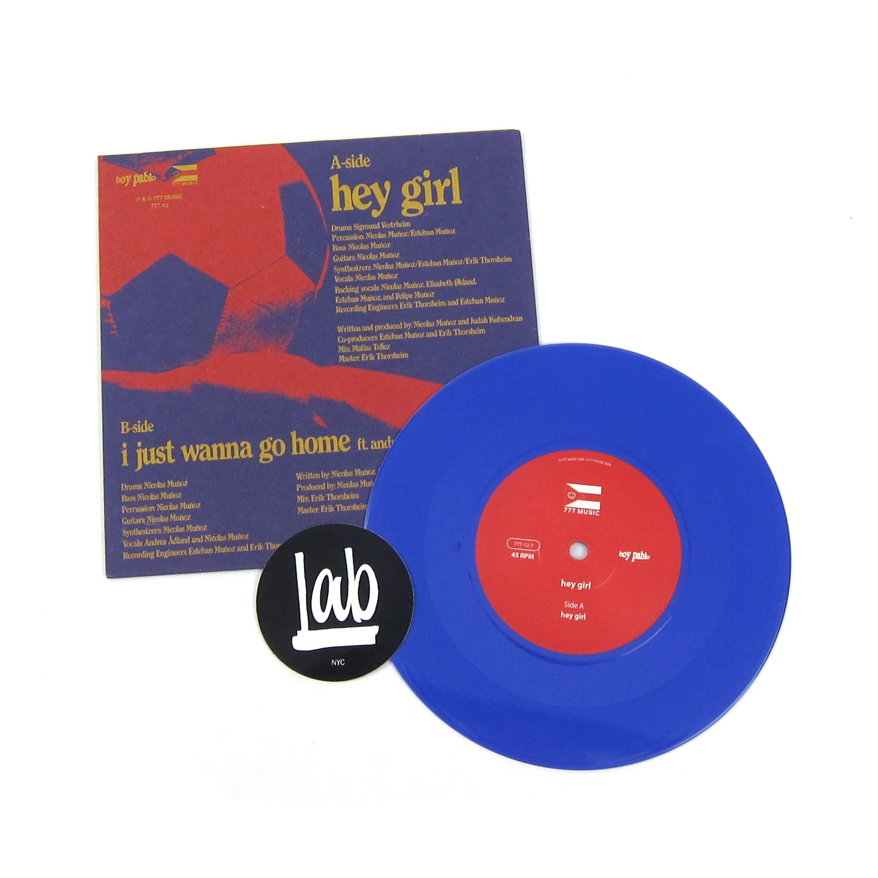 Boy Pablo: Hey Girl (Colored Vinyl) Vinyl 7" - Image 2