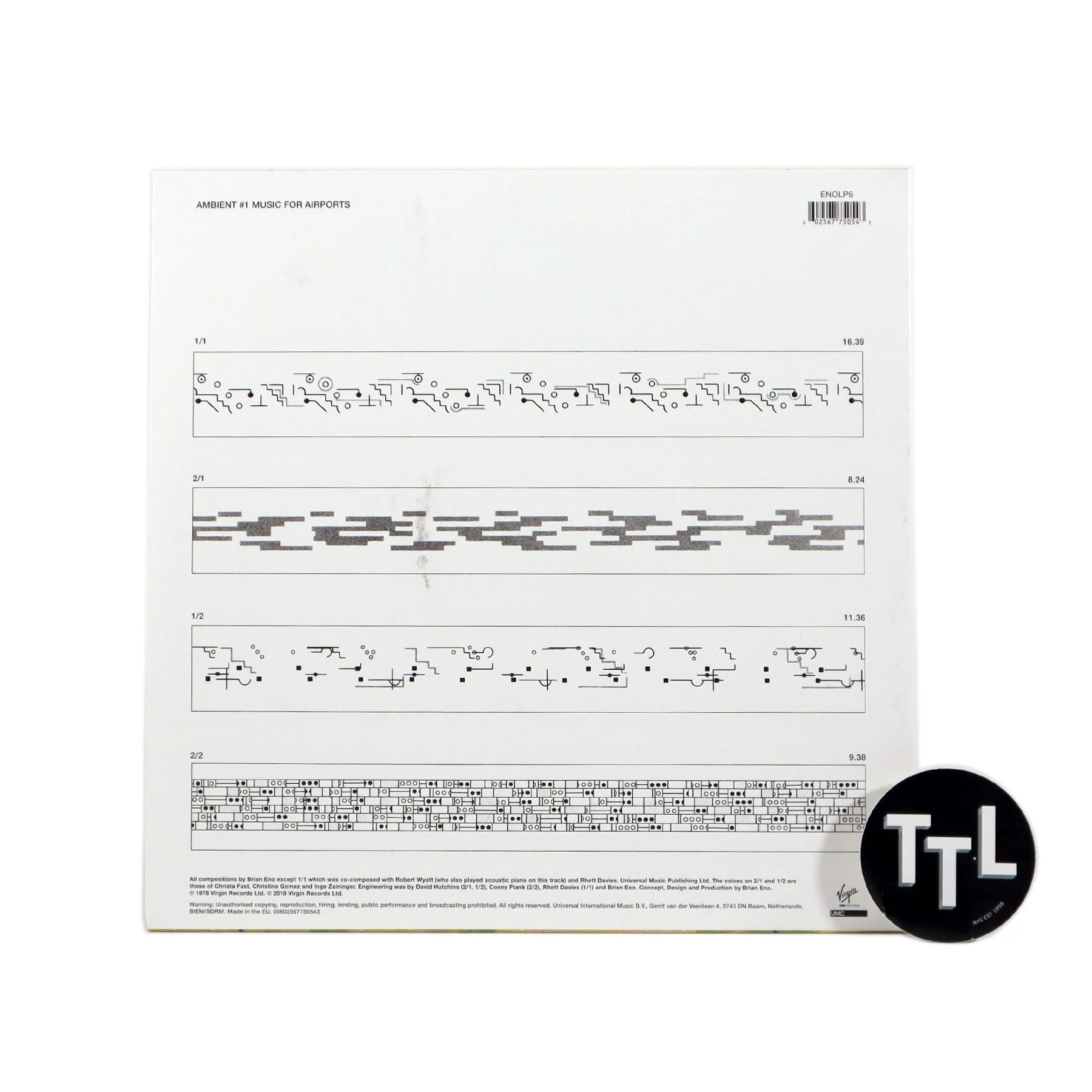 Brian Eno: Ambient 1 - Music For Airports (180g) Vinyl LP - Image 3