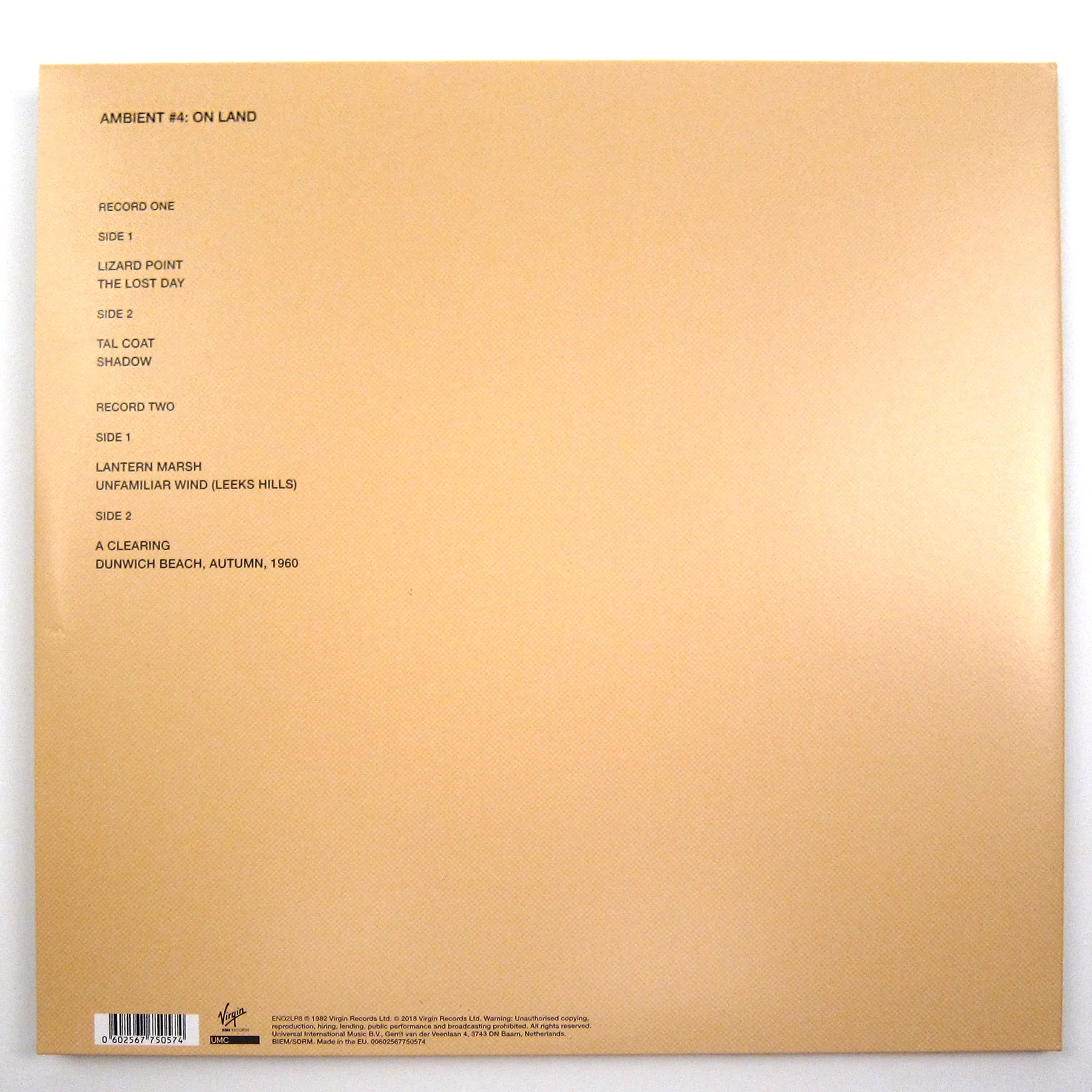 Brian Eno: Ambient 4 - On Land (180g) Vinyl 2LP - Image 3