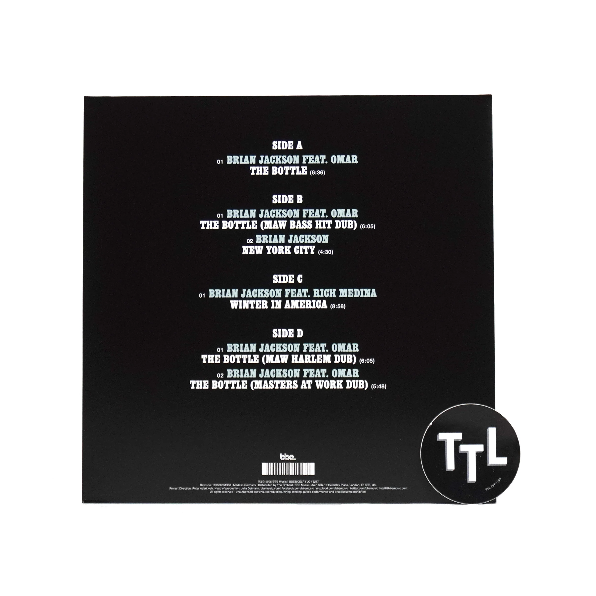 Brian Jackson: EP One Vinyl 2LP - Image 3