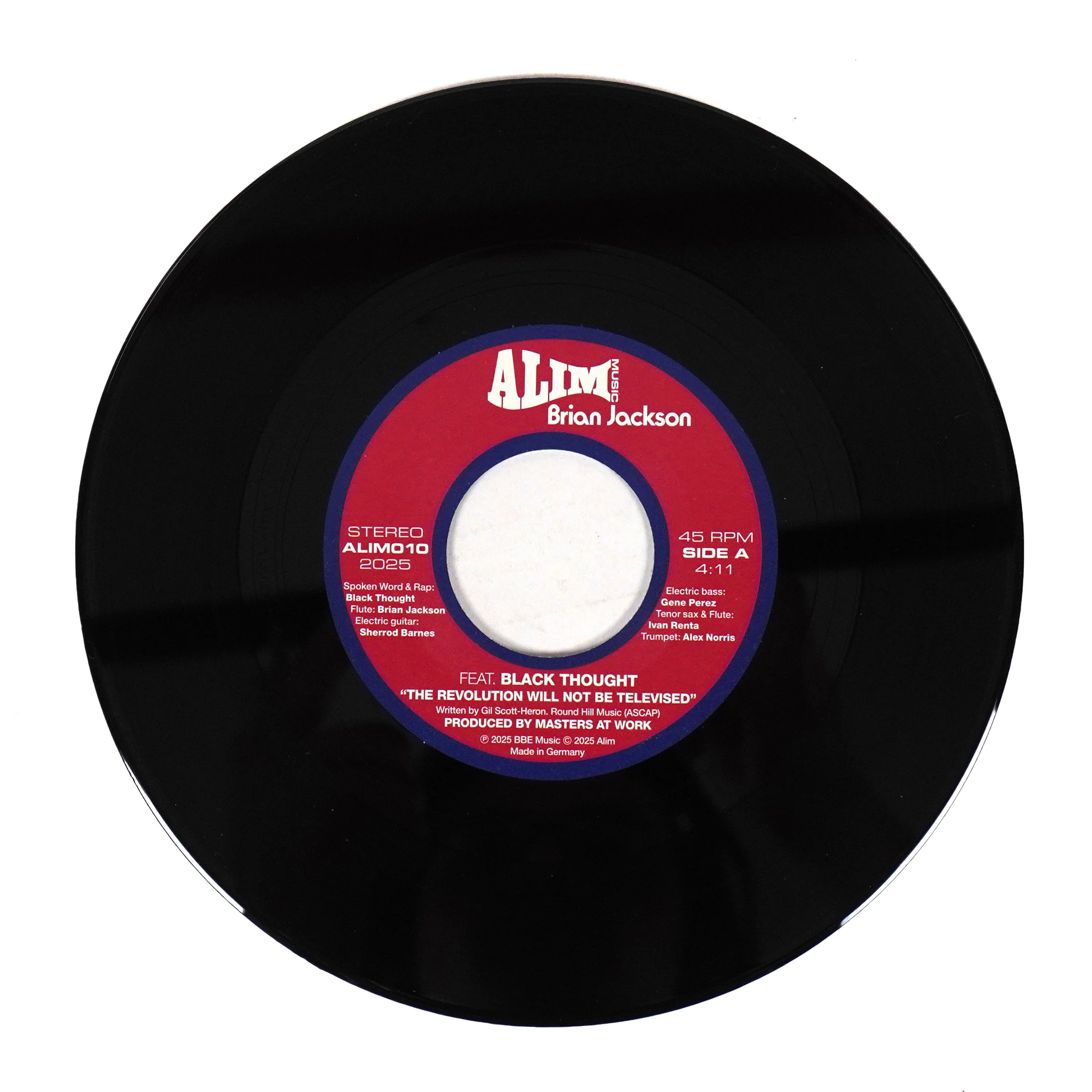 Brian Jackson: The Revolution Will Not Be Televised ft. Black Thought, Masters At Work (Import) Vinyl 7"