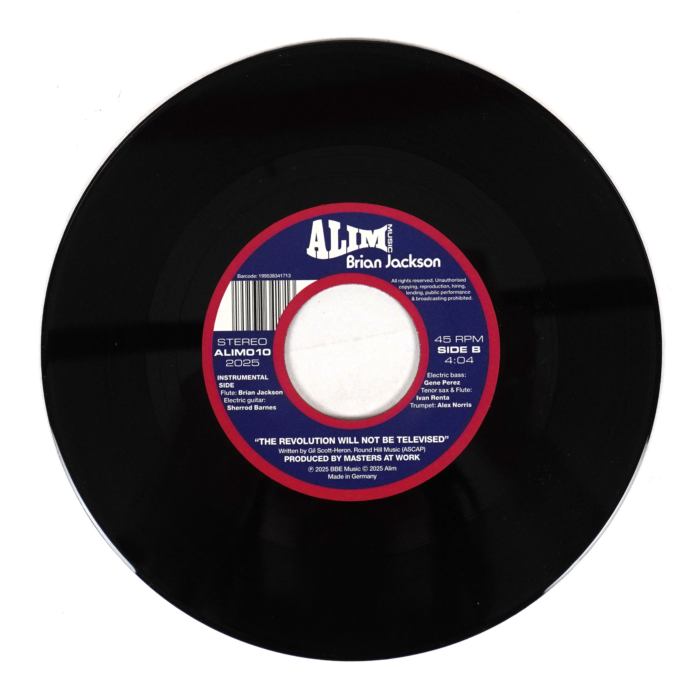 Brian Jackson: The Revolution Will Not Be Televised ft. Black Thought, Masters At Work (Import) Vinyl 7" - Image 2