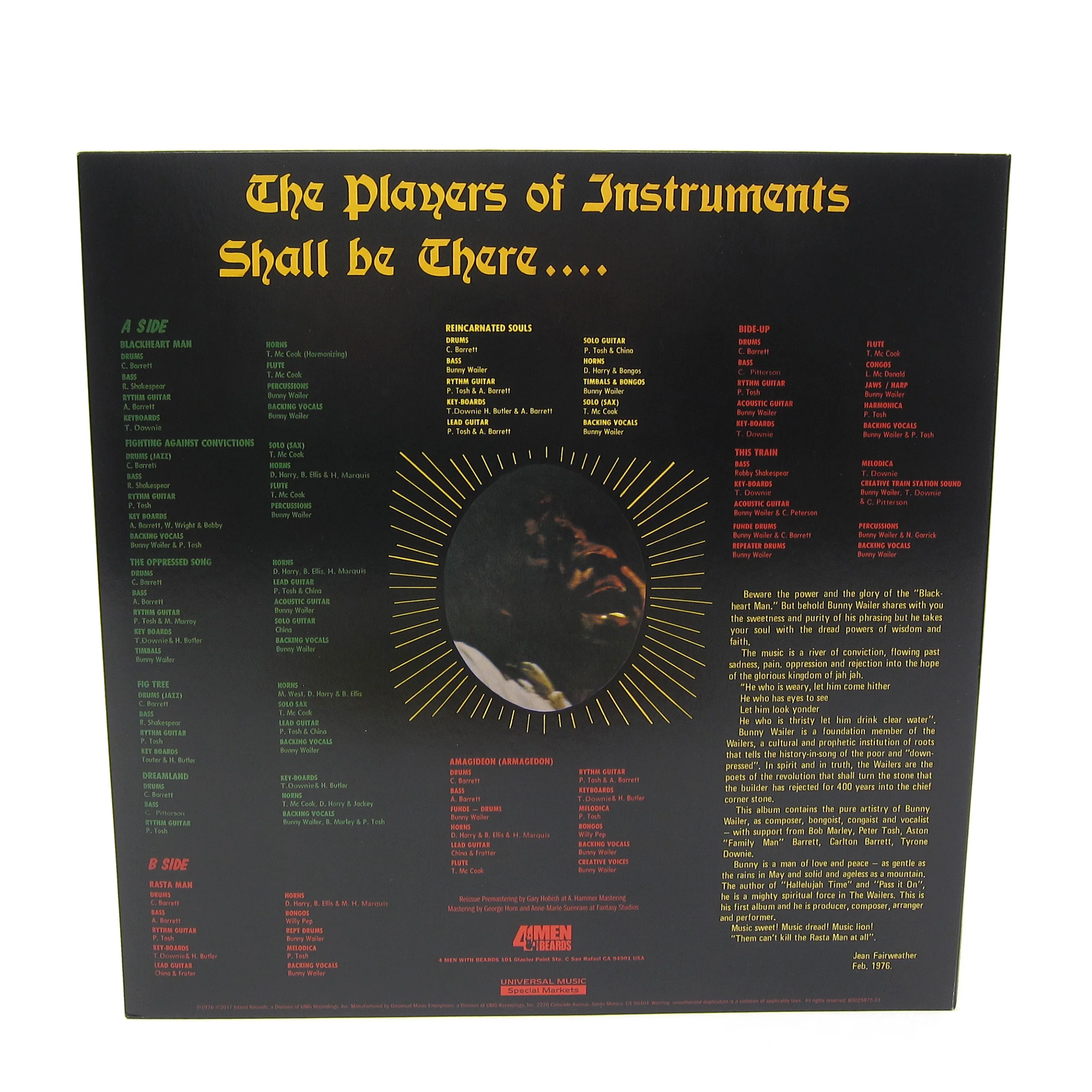 Bunny Wailer: Blackheart Man (Colored Vinyl) Vinyl LP - Image 3