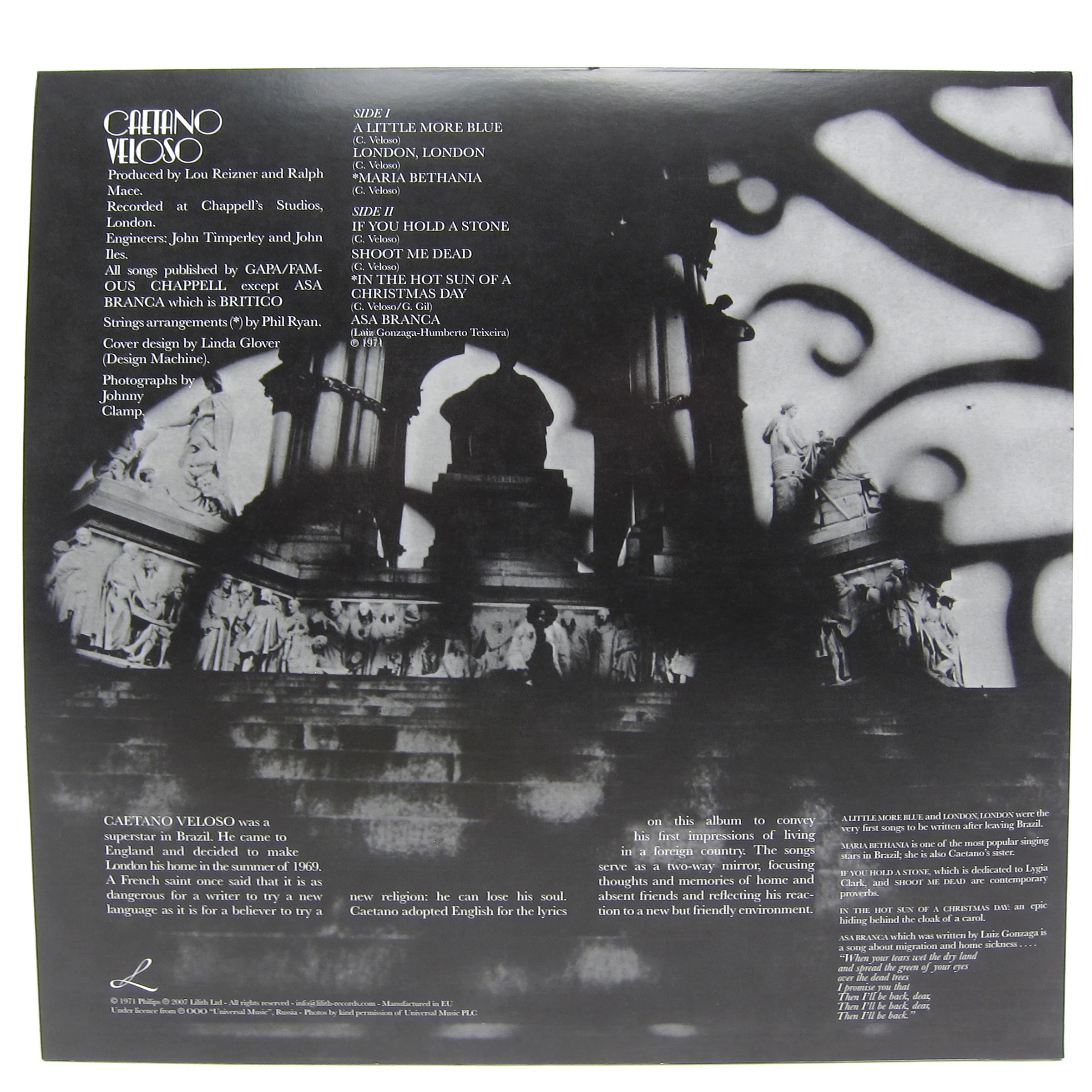 Caetano Veloso: Caetano Veloso (A Little More Blue, Colored Vinyl) Vinyl LP - Image 2