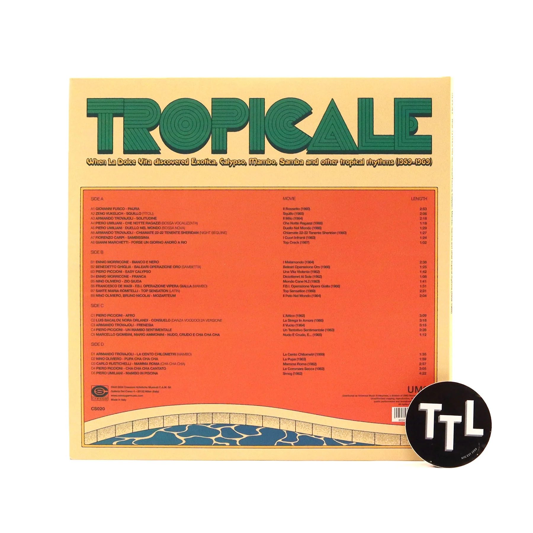 CAM Sugar: Tropicale - Italian Exotica, Calypso, Mambo, Samba 1959-69 Vinyl 2LP - Image 3
