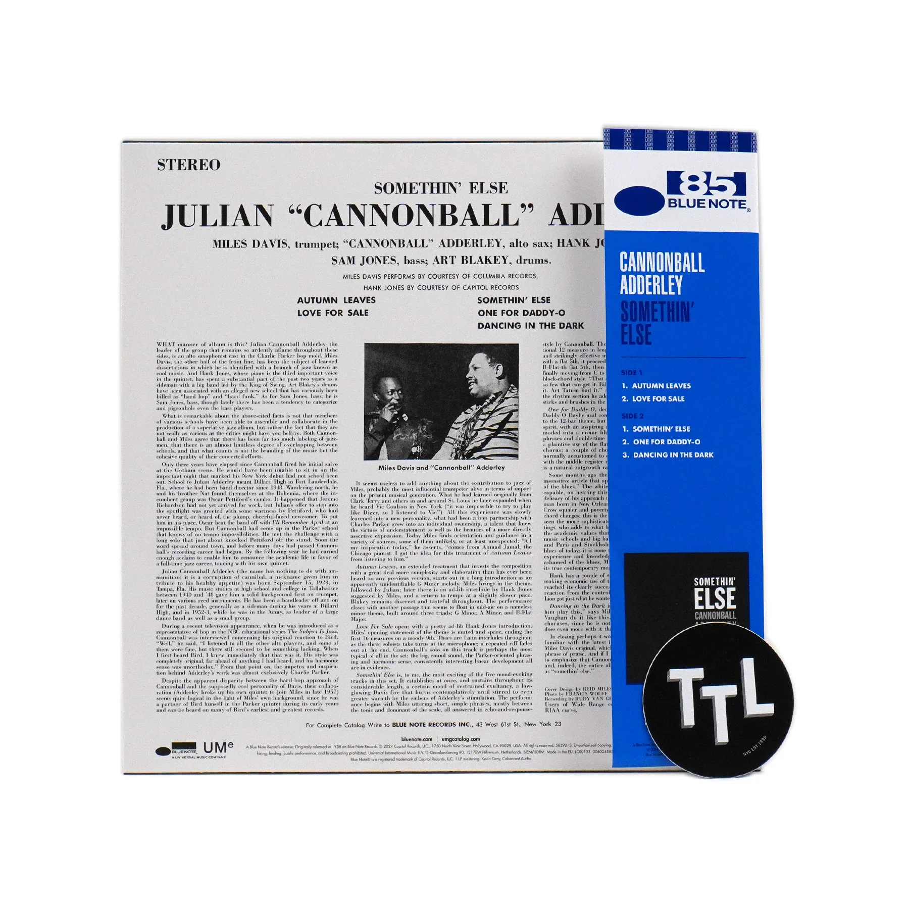 Cannonball Adderley: Somethin' Else (180g, Indie Exclusive Colored Vinyl) Vinyl LP - Image 3