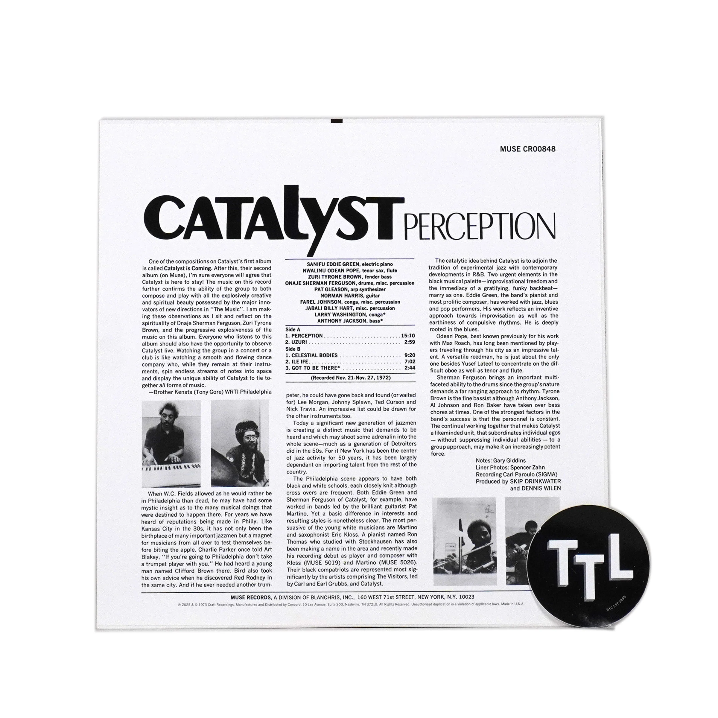 Catalyst: Perception (180g, Jazz Dispensary Top Shelf) Vinyl LP - Image 2