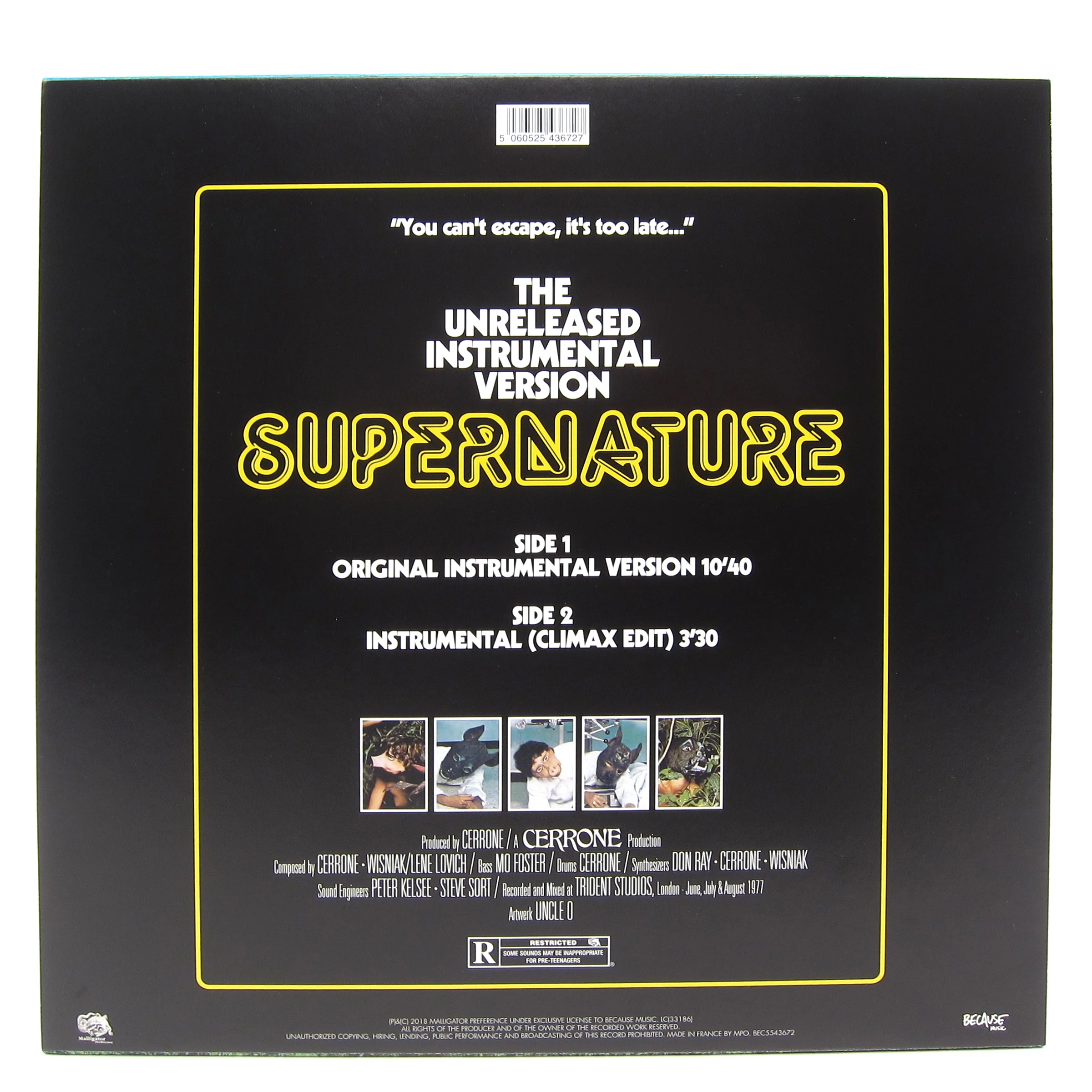 Cerrone: Supernature (The Unreleased Instrumental Version) Vinyl 12" - Image 2