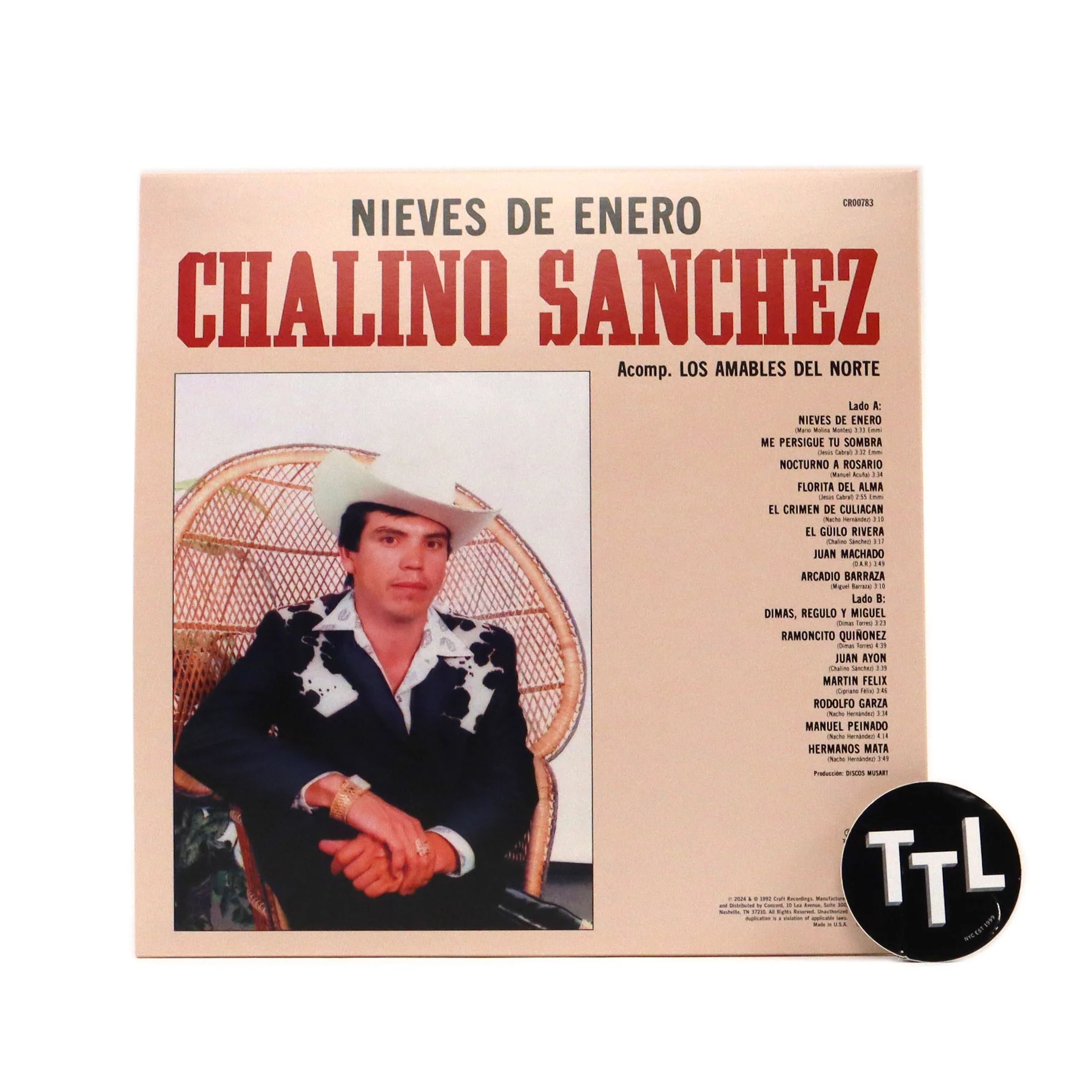 Chalino Sanchez: Nieves De Enero Vinyl LP - Image 2