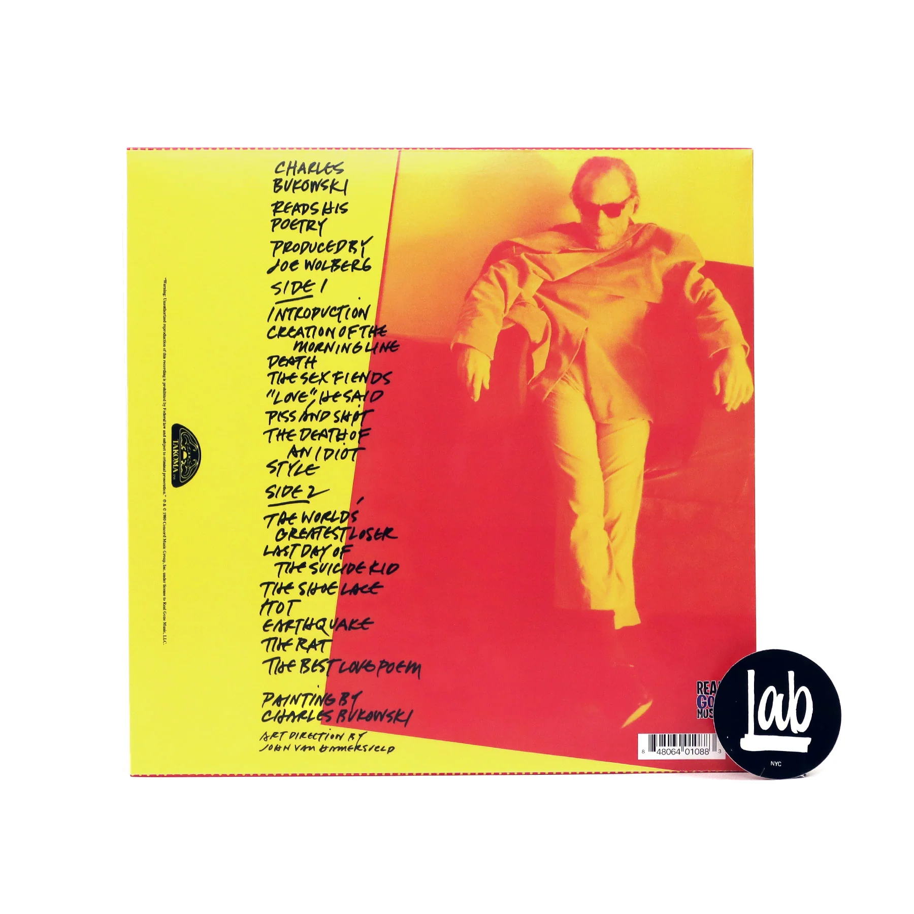 Charles Bukowski: Reads His Poetry (Clear Swirl Colored Vinyl) Vinyl LP - Image 4