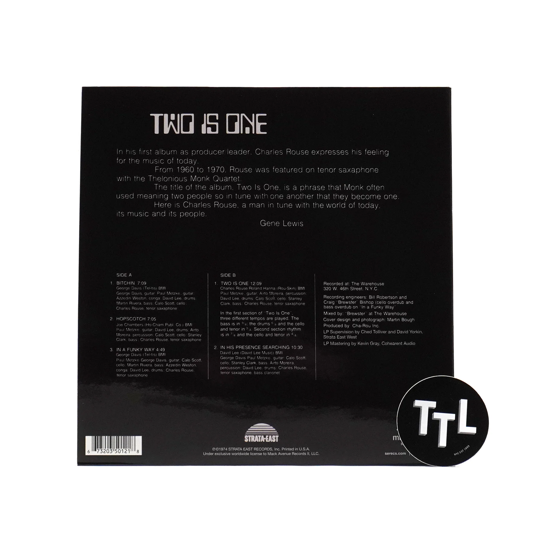 Charles Rouse: Two Is One (180g) Vinyl LP - Image 3