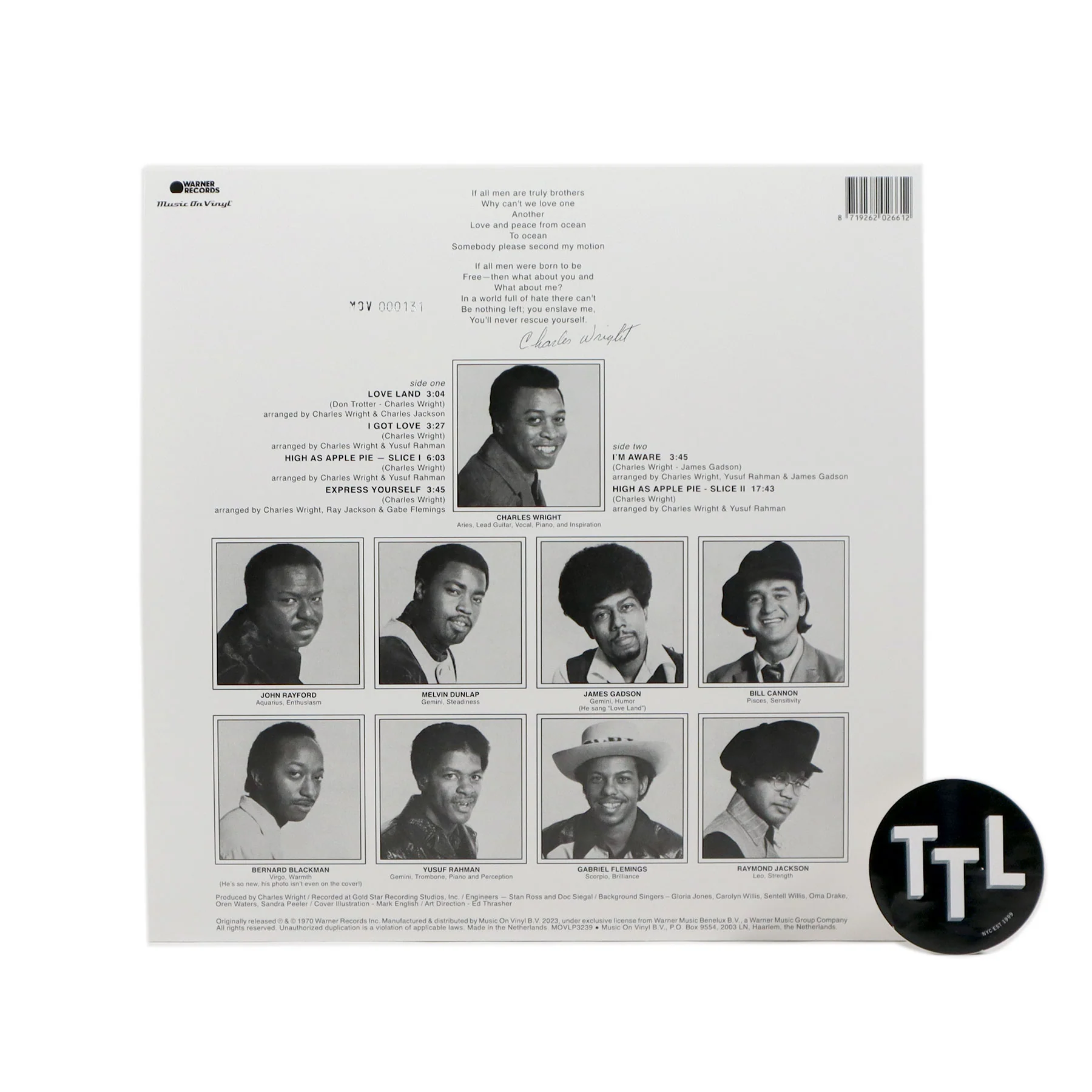 Charles Wright & Watts 103rd Street Rhythm Band: Express Yourself (Music On Vinyl 180g, Colored Vinyl) Vinyl LP - Image 3
