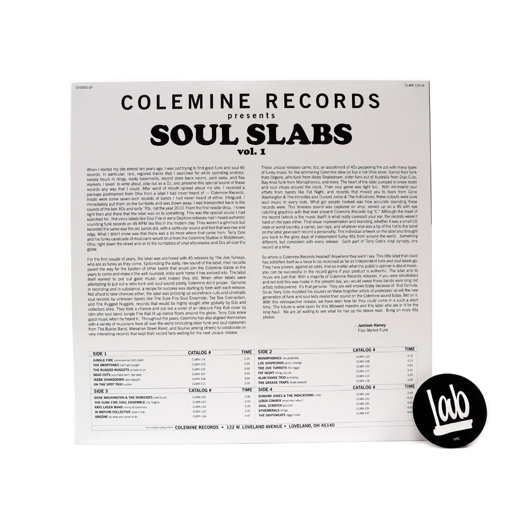 Colemine Records: Soul Slabs Vol.1 Vinyl 2LP - Image 3