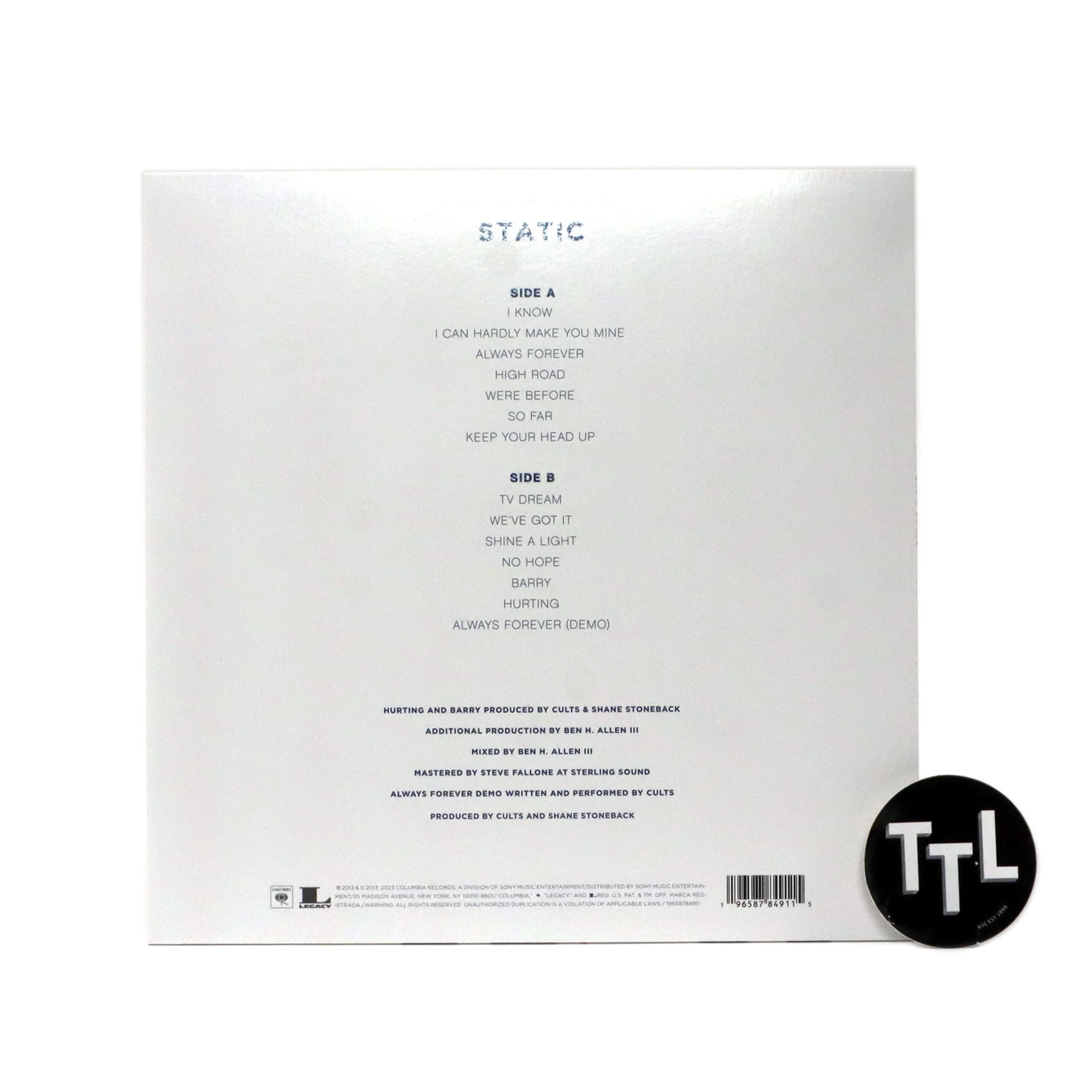 Cults: Static (Indie Exclusive Colored Vinyl) Vinyl LP - Image 3