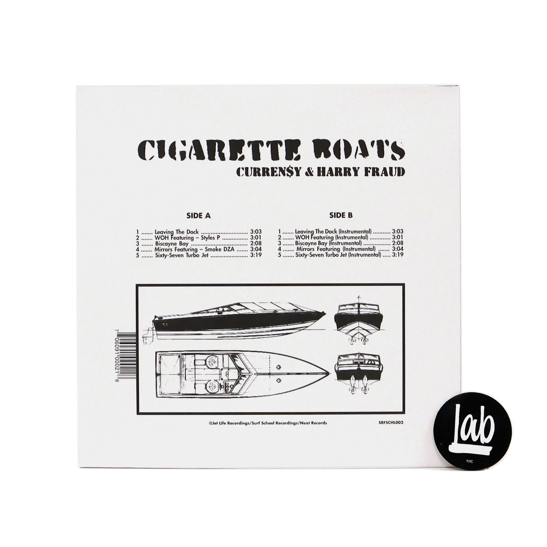 Curren$y & Harry Fraud: Cigarette Boats Vinyl LP - Image 2