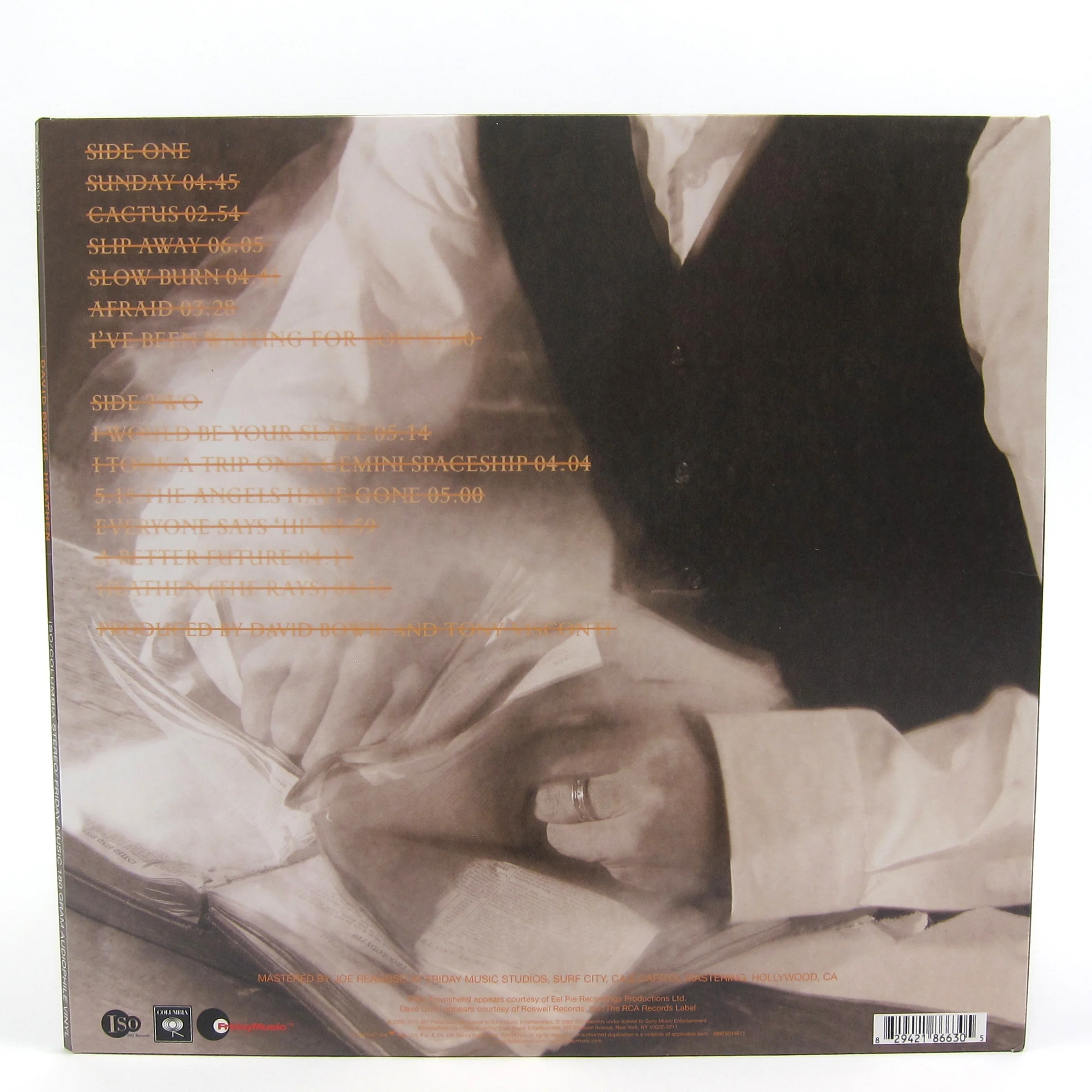 David Bowie: Heathen (Platinum & Orange Swirl Colored Vinyl) Vinyl LP - Image 3