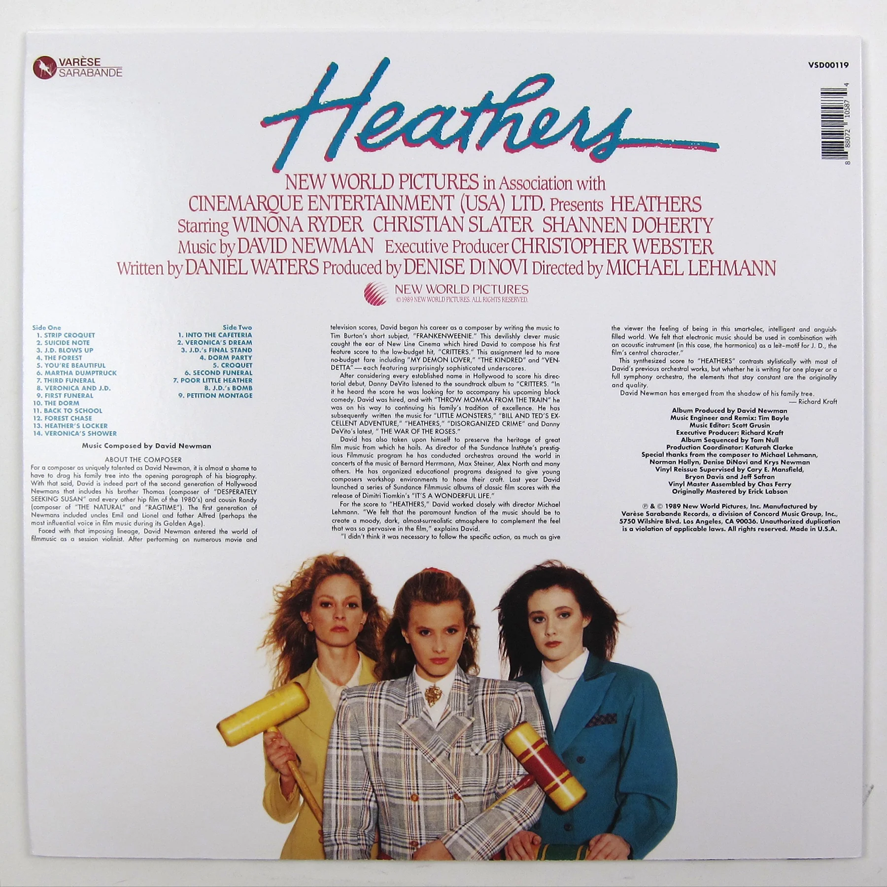 David Newman: Heathers Soundtrack 30th Anniversary Edition (Colored Vinyl) Vinyl LP - Image 3