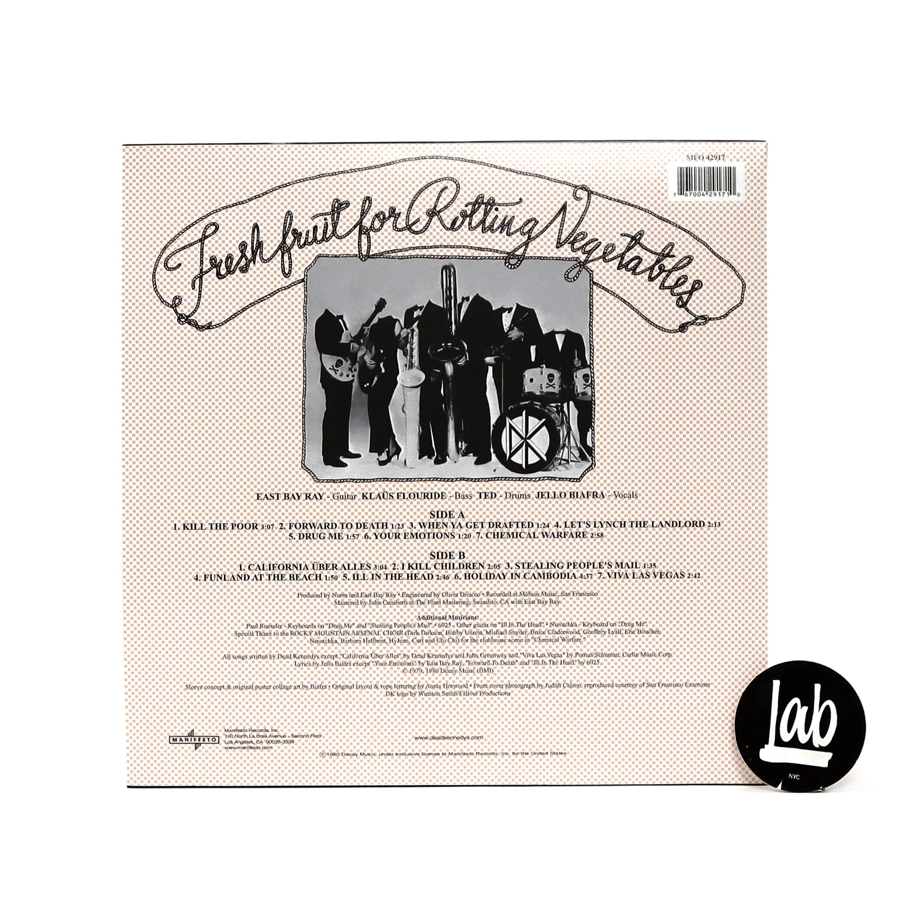 Dead Kennedys: Fresh Fruit For Rotting Vegetables (180g) Vinyl LP - Image 3