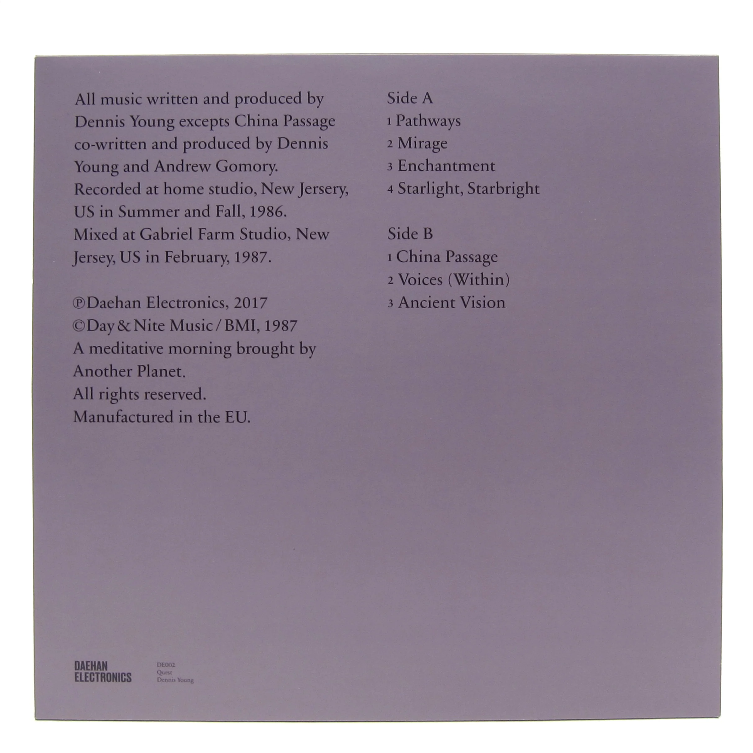 Dennis Young: Quest Vinyl LP - Image 2