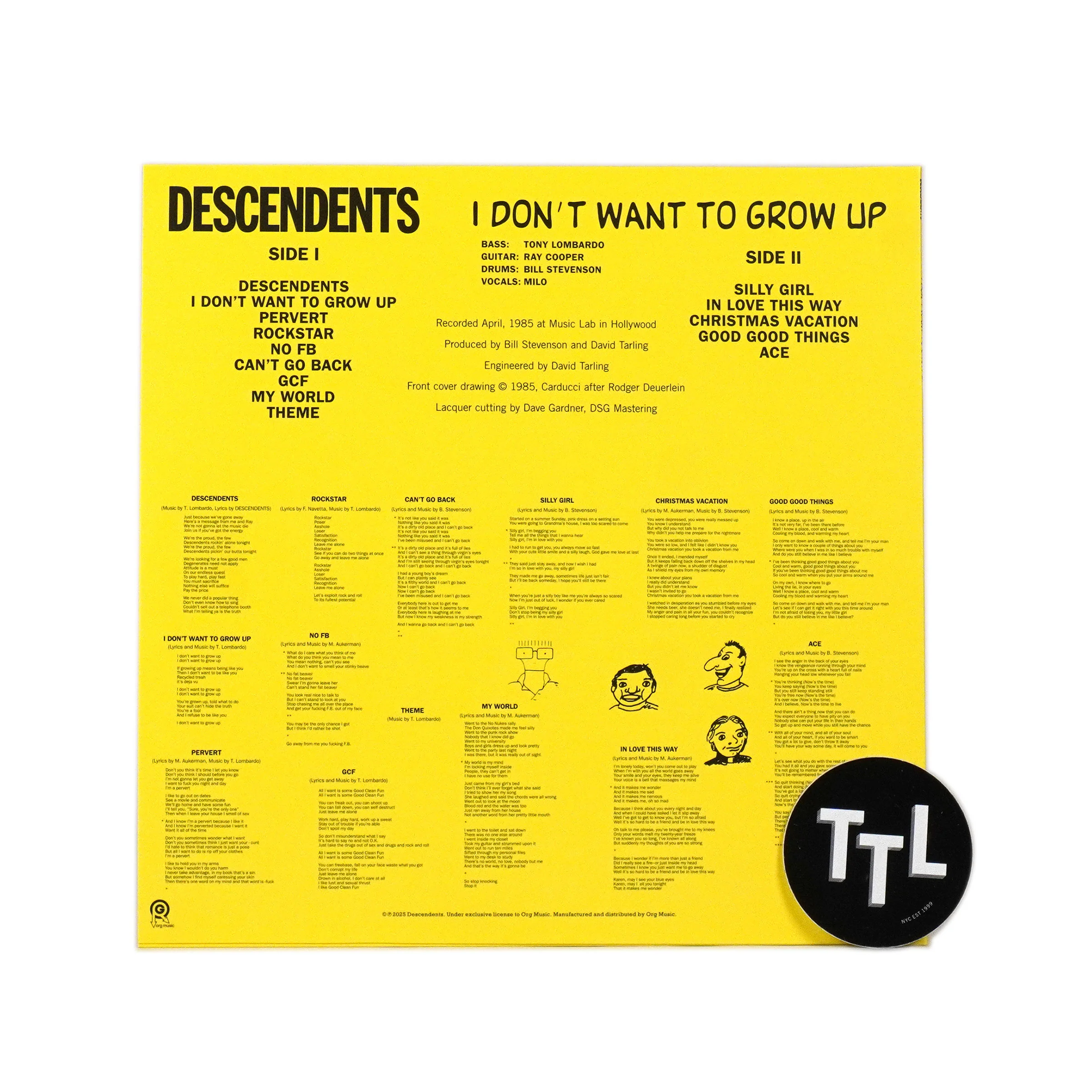 Descendents: I Don't Want To Grow Up (Colored Vinyl) Vinyl LP - Image 3
