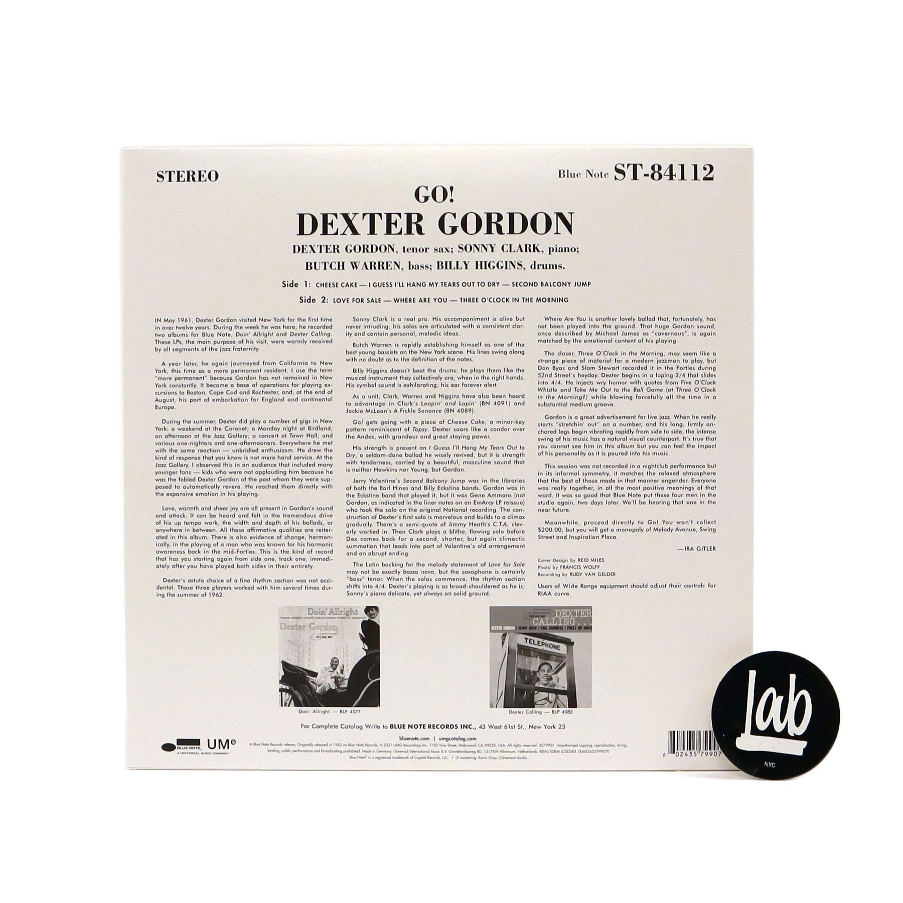 Dexter Gordon: GO! (180g) Vinyl LP - Image 2