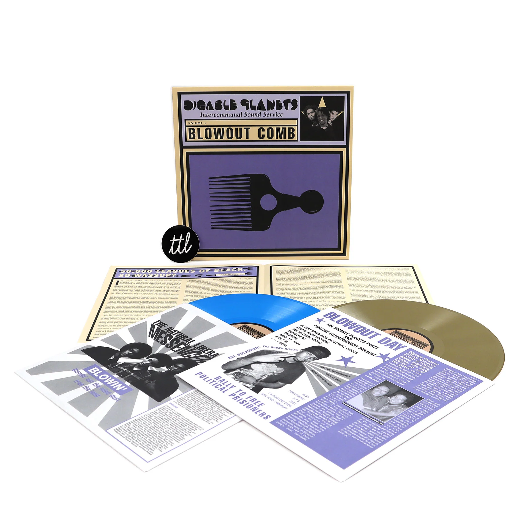 Digable Planets: Blowout Comb (Blue & Gold Colored Vinyl) Vinyl 2LP - Image 2