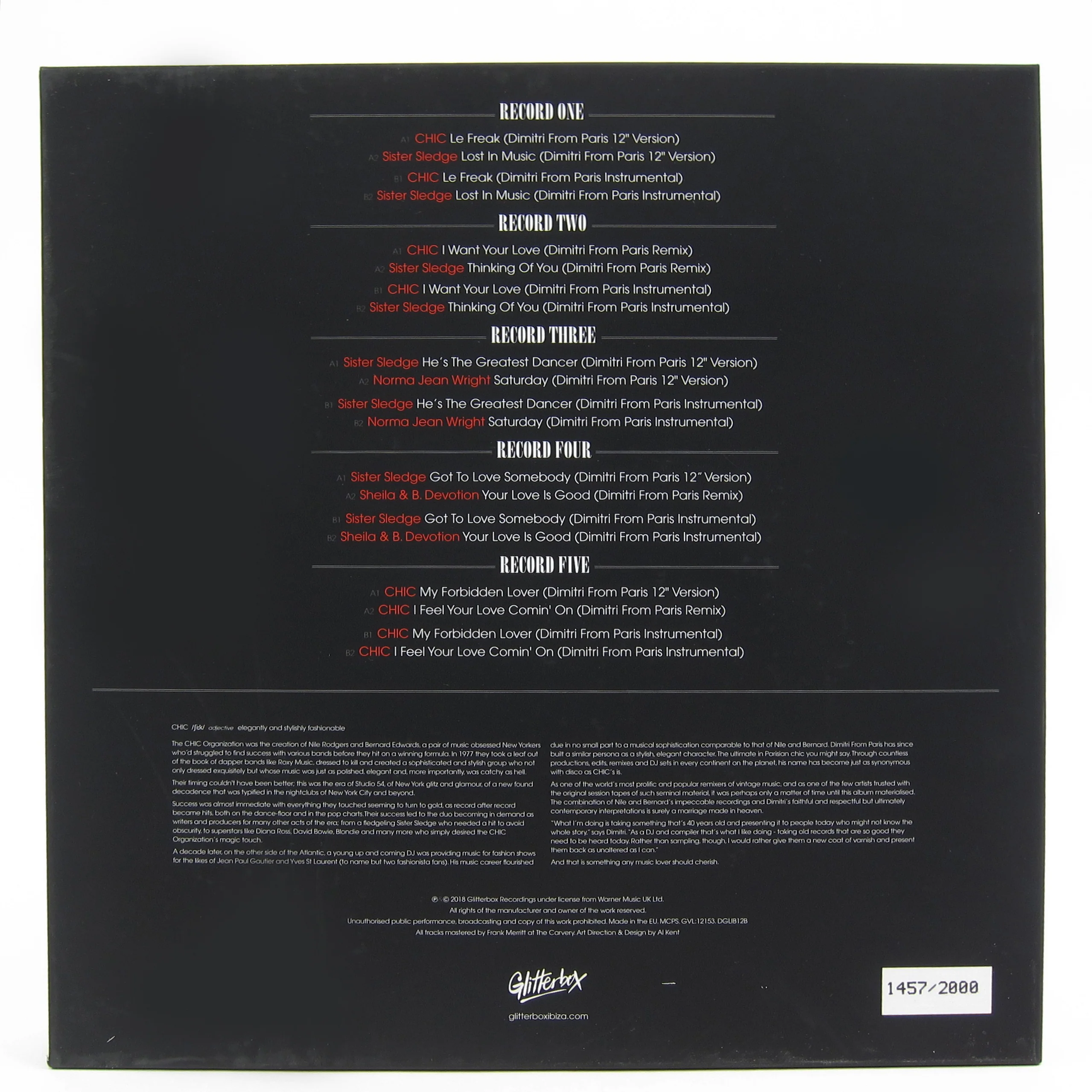 Dimitri From Paris: Le Chic Remix (180g) Vinyl 5LP - Image 3
