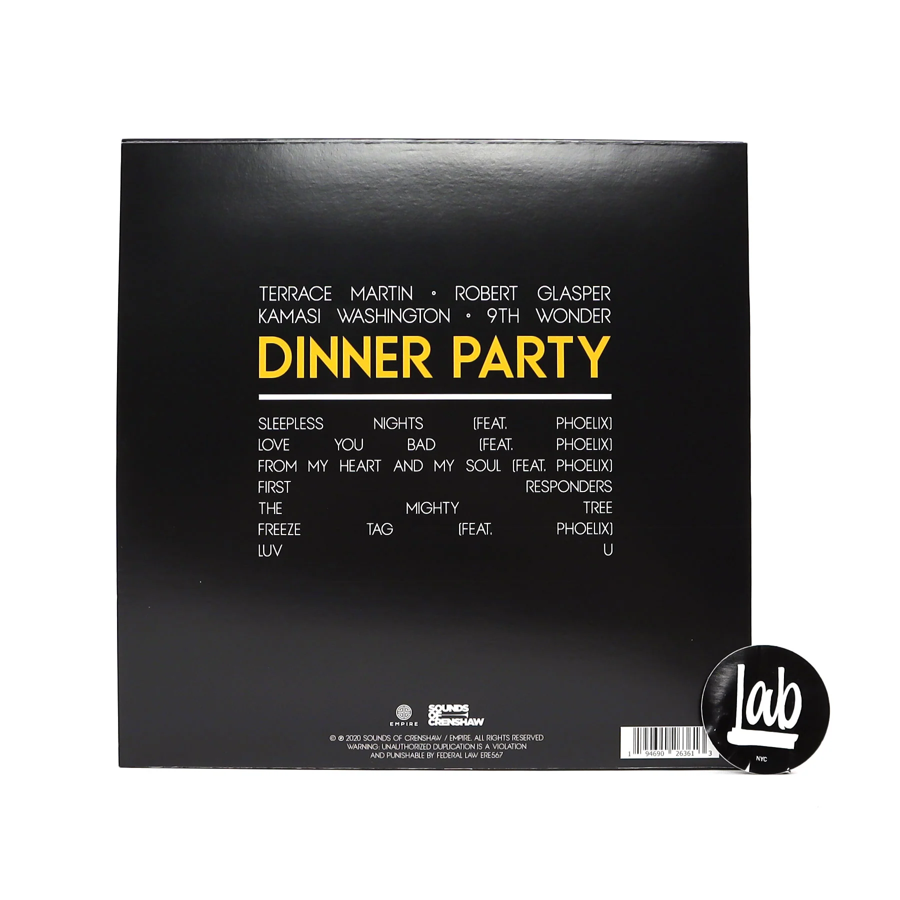 Dinner Party: Dinner Party (Terrace Martin, Robert Glasper, 9th Wonder, Kamasi Washington) Vinyl LP - Image 3