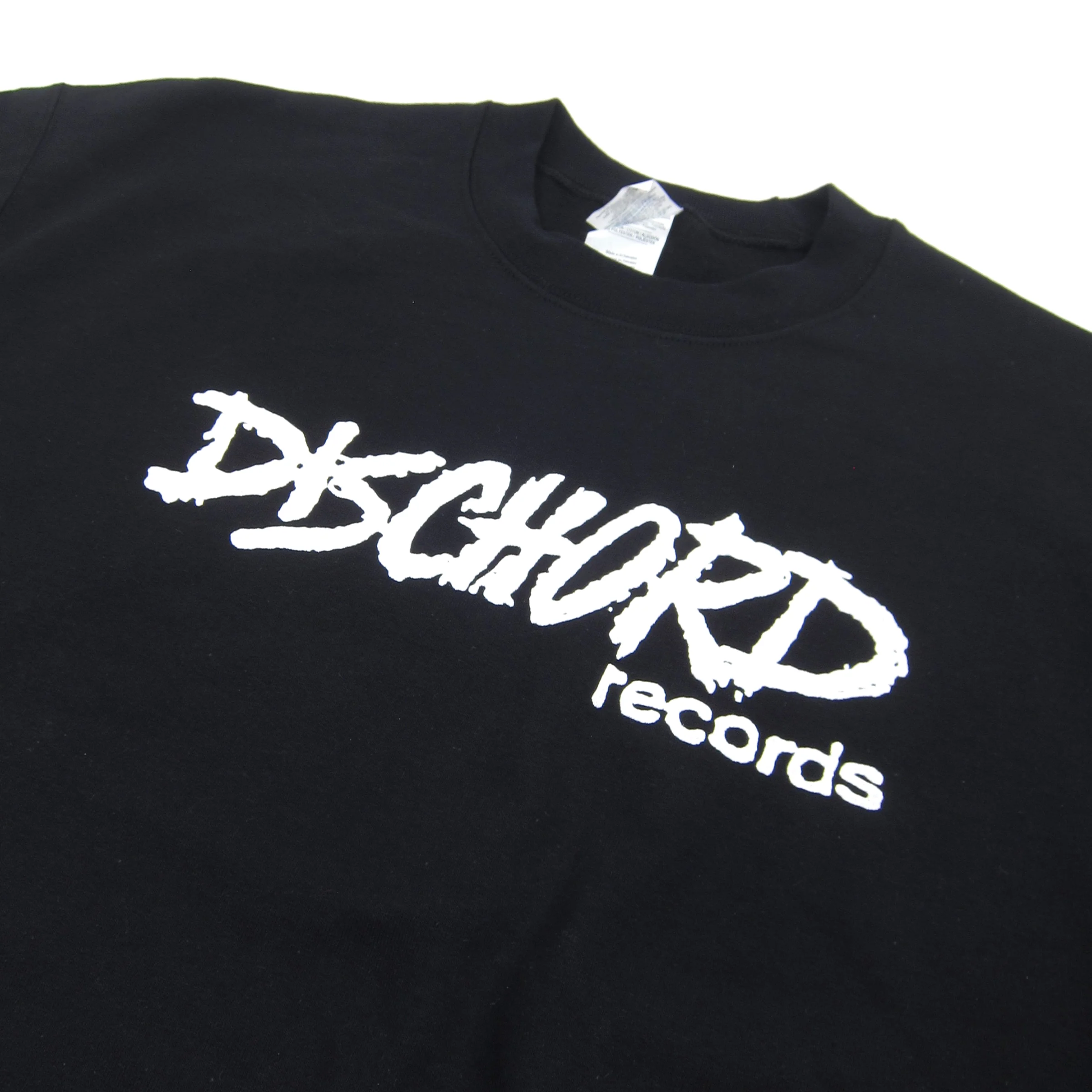 Dischord Records: Old Logo Crewneck Sweatshirt - Black - Image 2