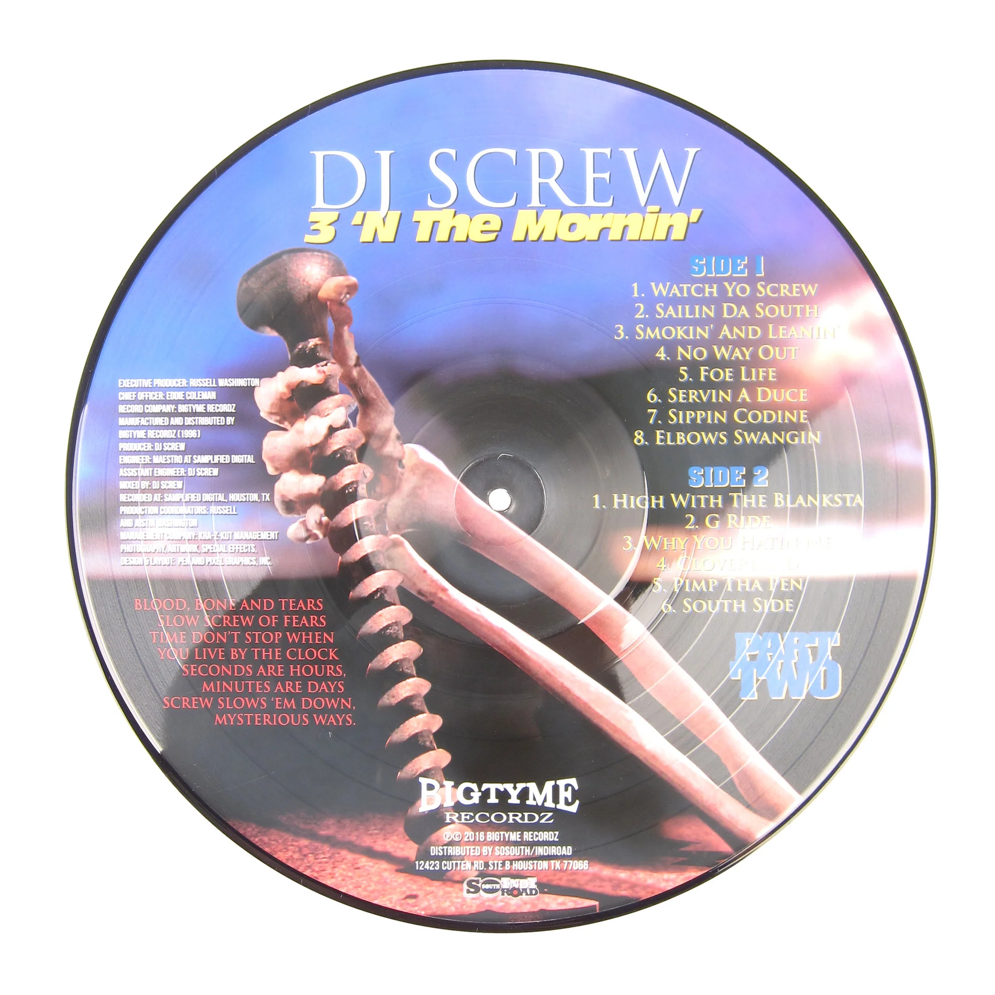 DJ Screw: 3 'N The Mornin' (Pic Disc) Vinyl 12" - Image 3