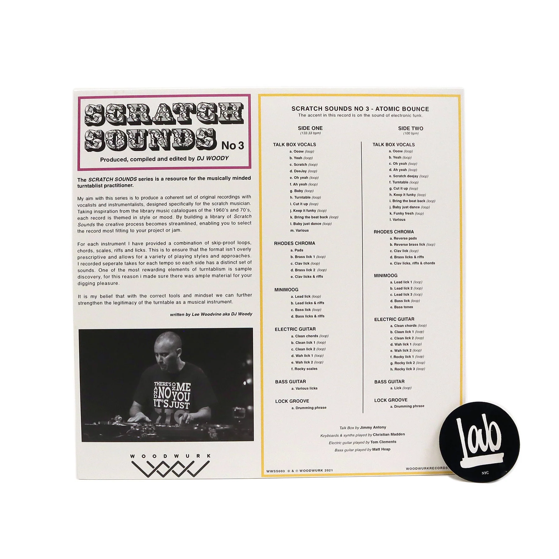 DJ Woody: Scratch Sounds No. 3 (Atomic Bounce) Vinyl 12" - Image 2