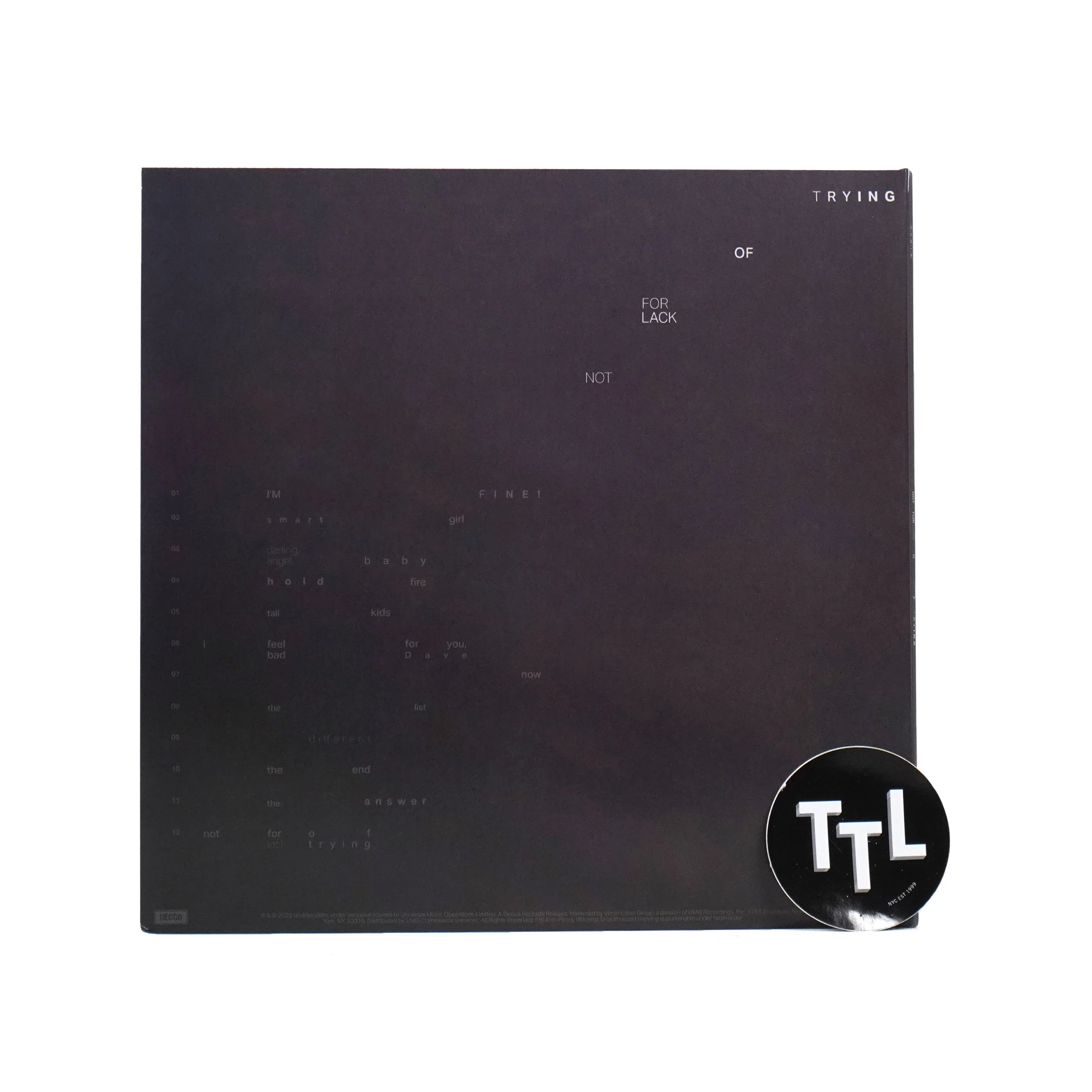 dodie: Not For Lack Of Trying Vinyl LP - Image 3