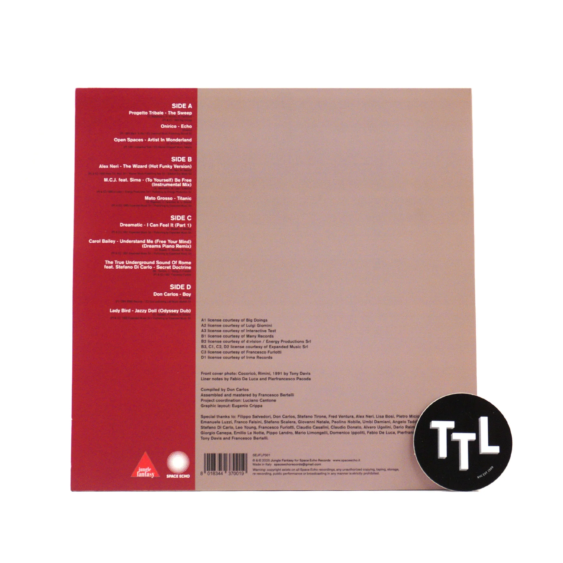 Don Carlos: Echoes Of Italy - Early 90's House Vibes Vol.1 Vinyl 2LP - Image 3