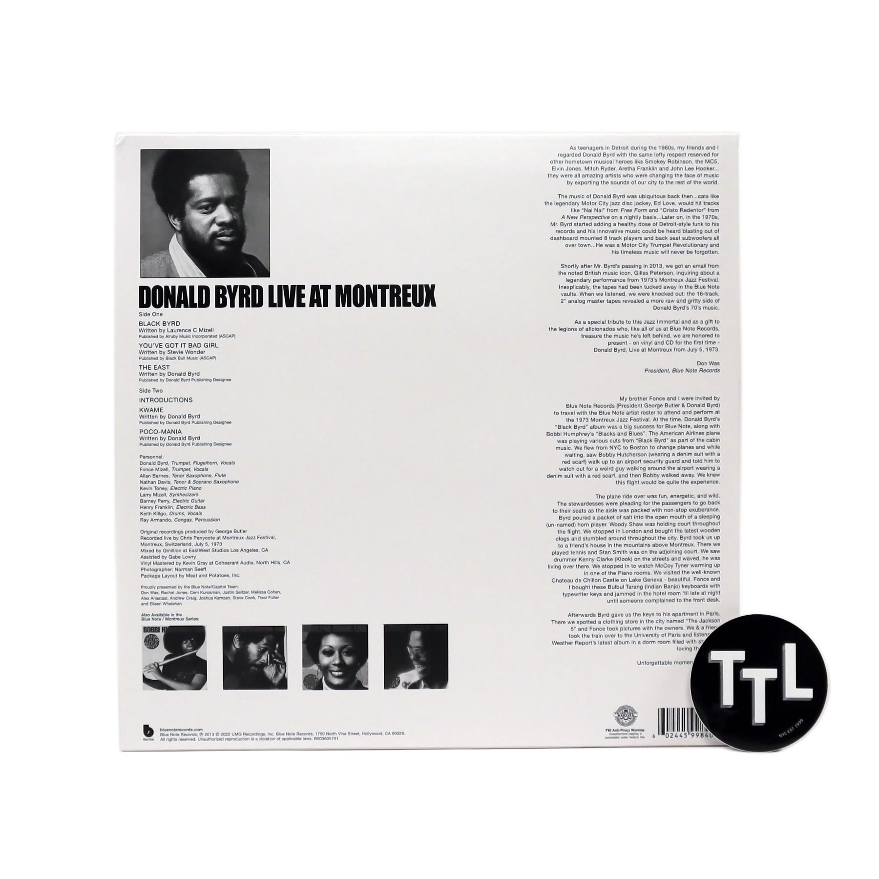 Donald Byrd: Live - Cookin' With Blue Note At Montreux July 5, 1973 Vinyl LP - Image 2