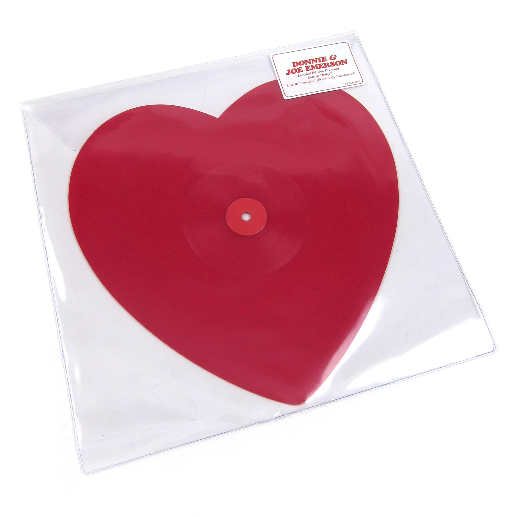 Donnie & Joe Emerson: Baby (Heart Shaped Colored Vinyl) Vinyl 7" - Image 4