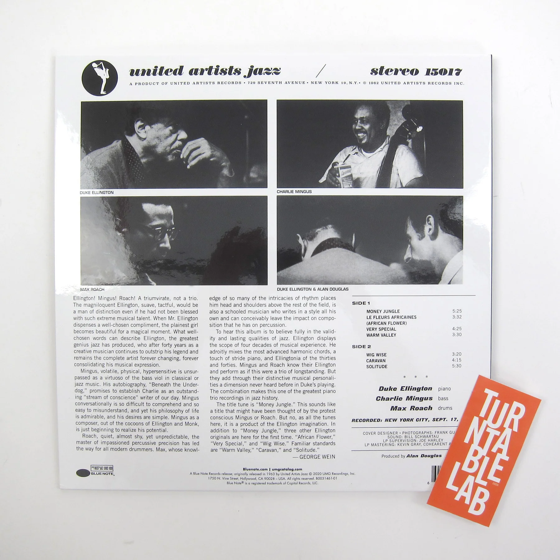 Duke Ellington, Charles Mingus, Max Roach: Money Jungle (Tone Poet 180g) Vinyl LP - Image 3