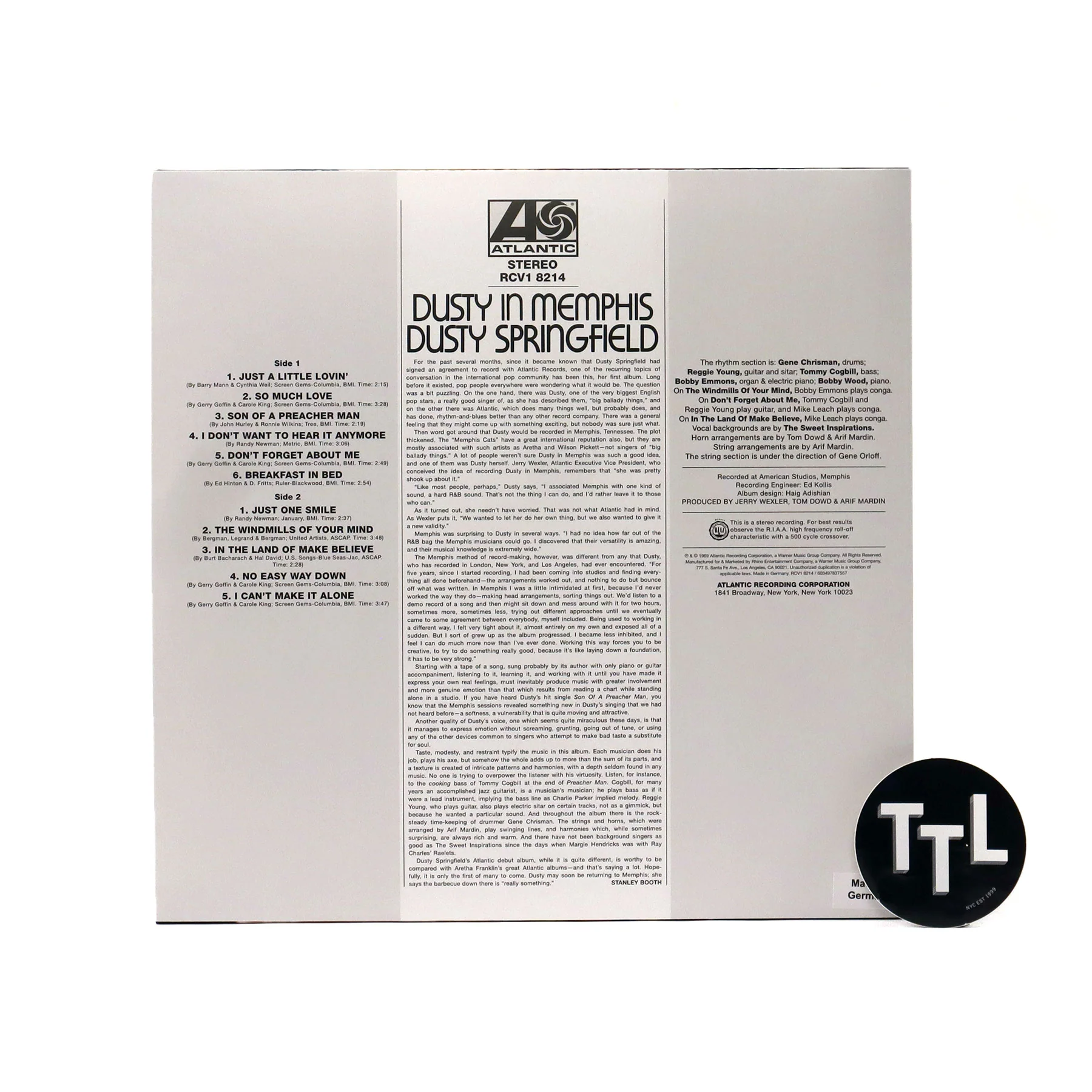 Dusty Springfield: Dusty In Memphis (Atlantic 75, Colored Vinyl) Vinyl LP - Image 3