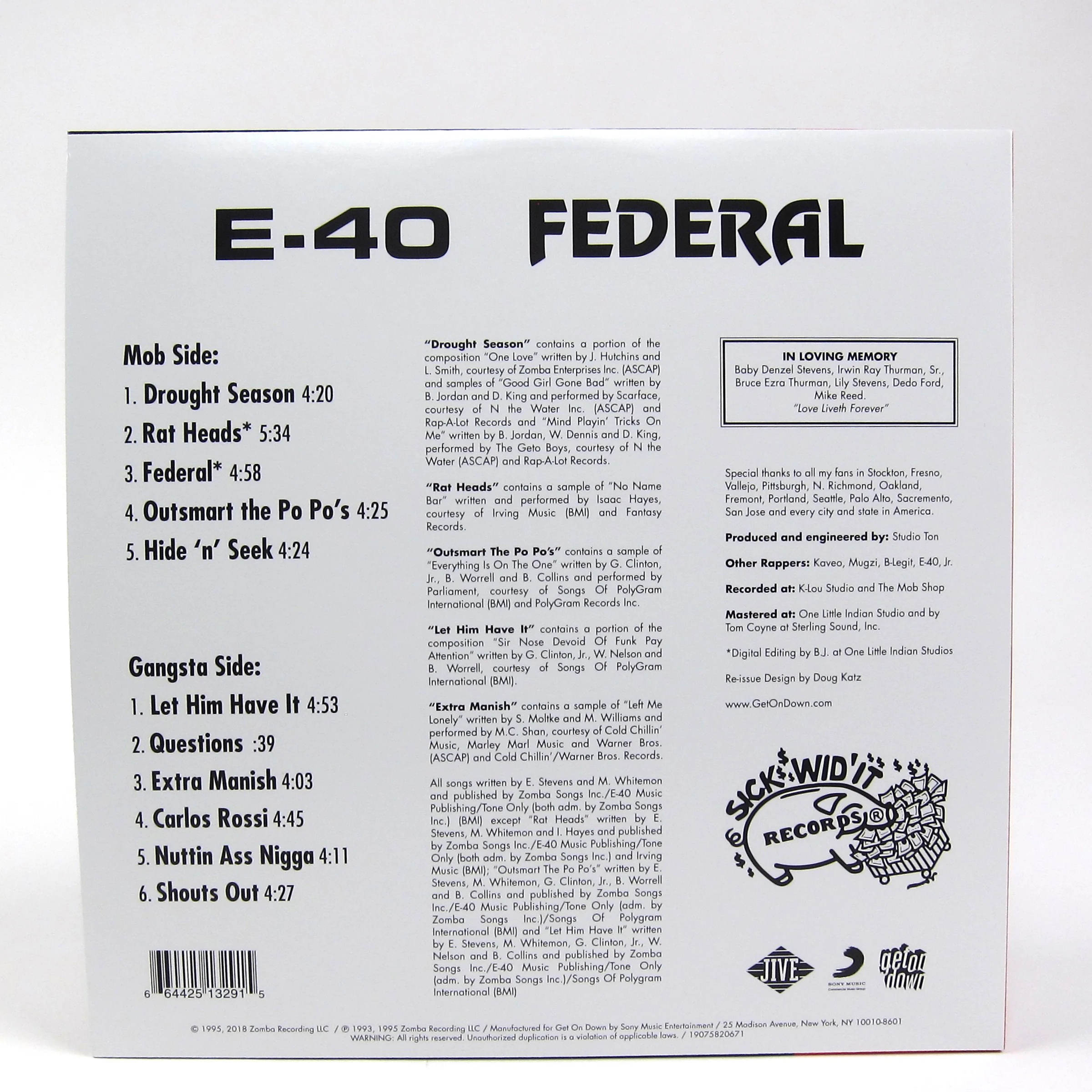 E-40: Federal Vinyl LP - Image 2