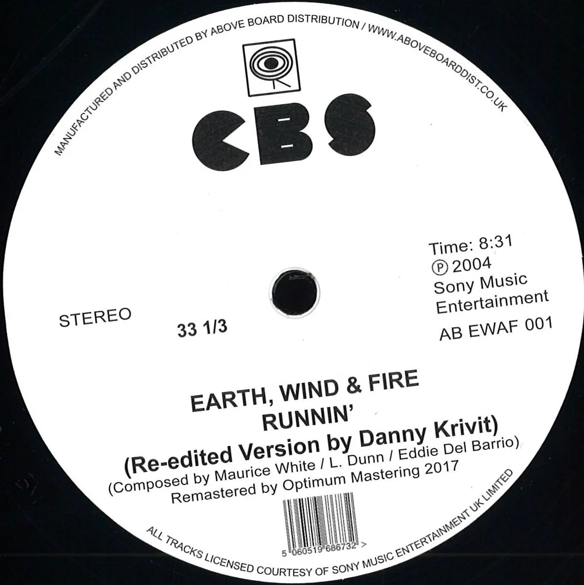 Earth, Wind & Fire: Brazilian Rhyme / Runnin' (Danny Krivit Edit) Vinyl 12" - Image 2
