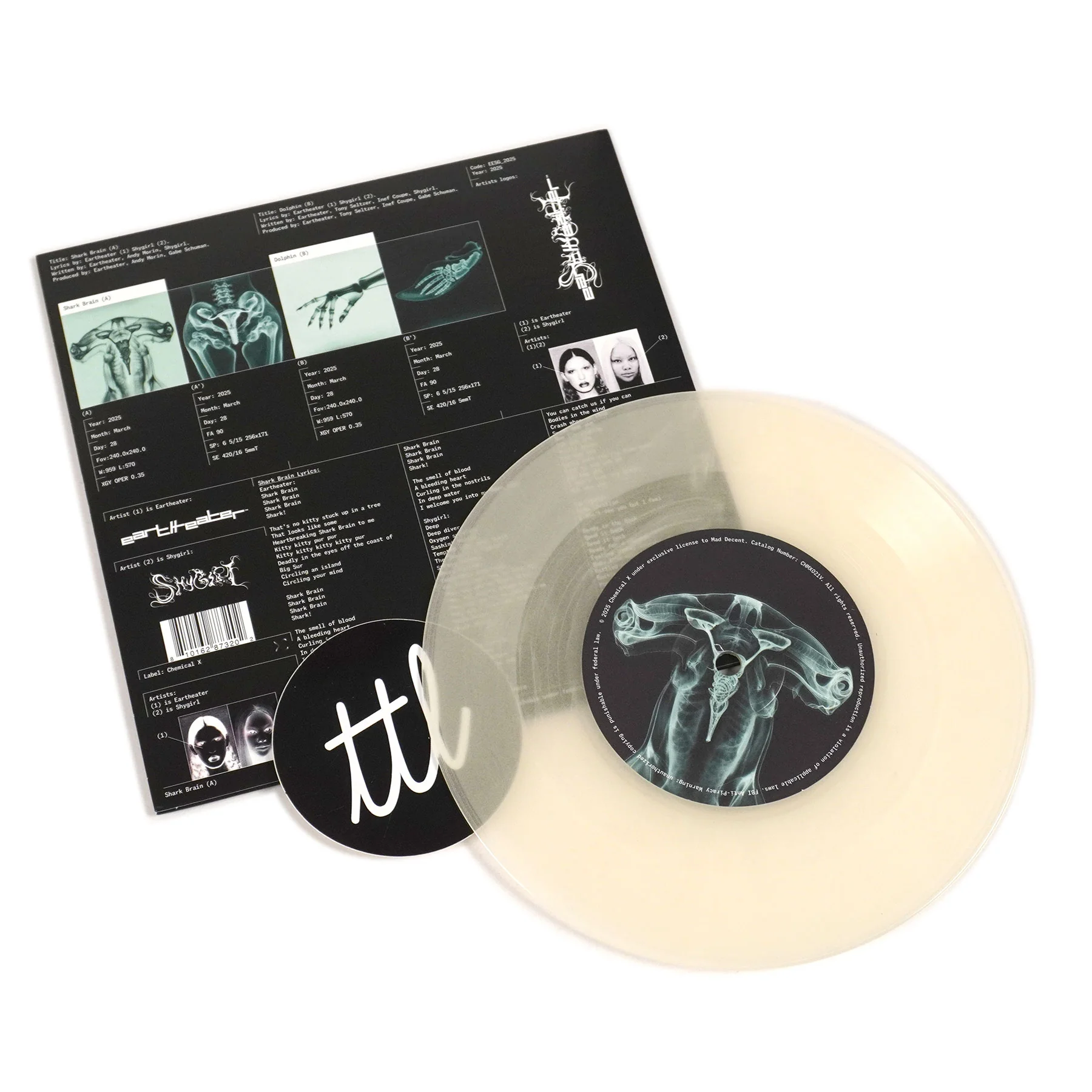 Eartheater / Shygirl: Shark Brain / Dolphin (Colored Vinyl) Vinyl 7" - Image 3