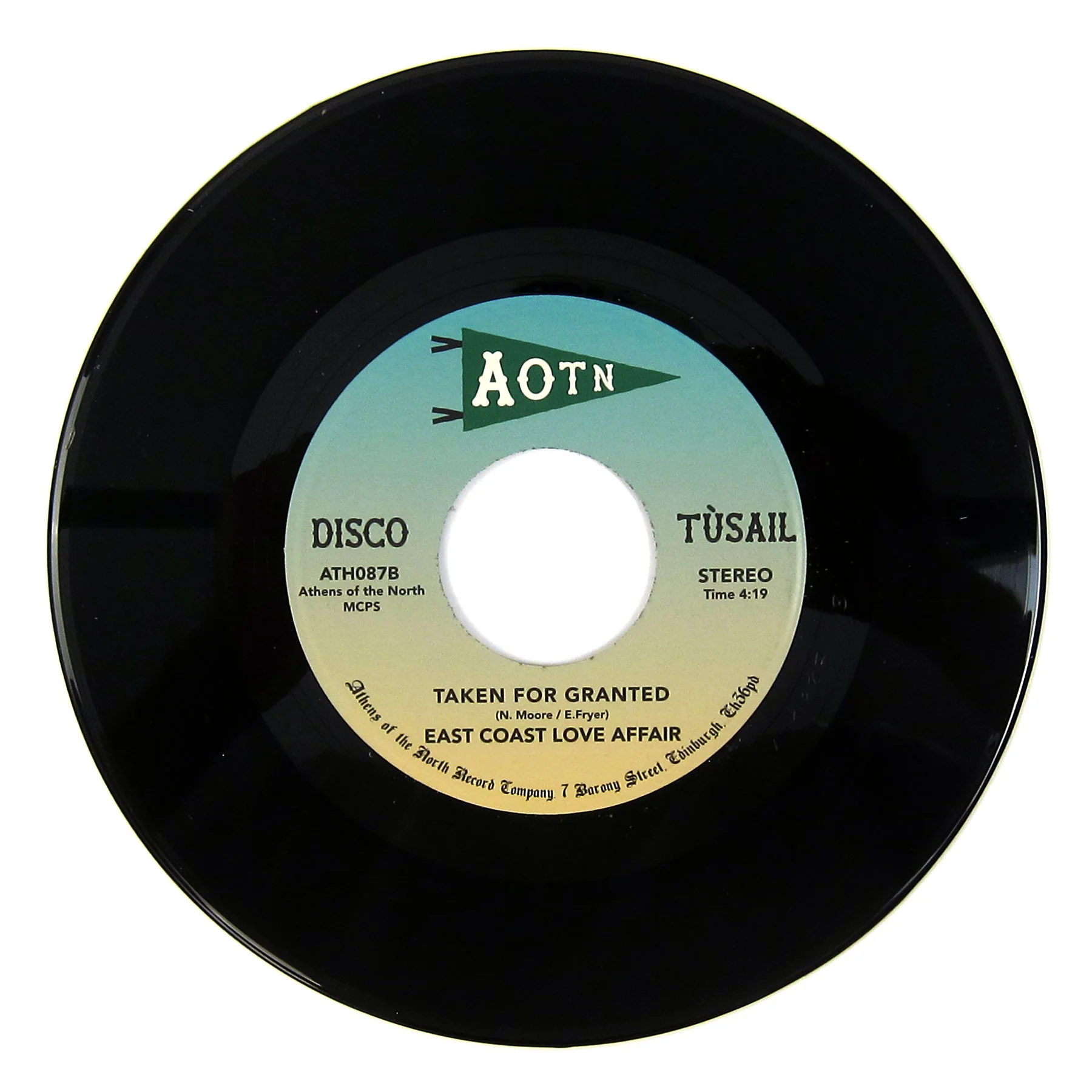 East Coast Love Affair: Don't Be Afraid / Taken For Granted Vinyl 7" - Image 2