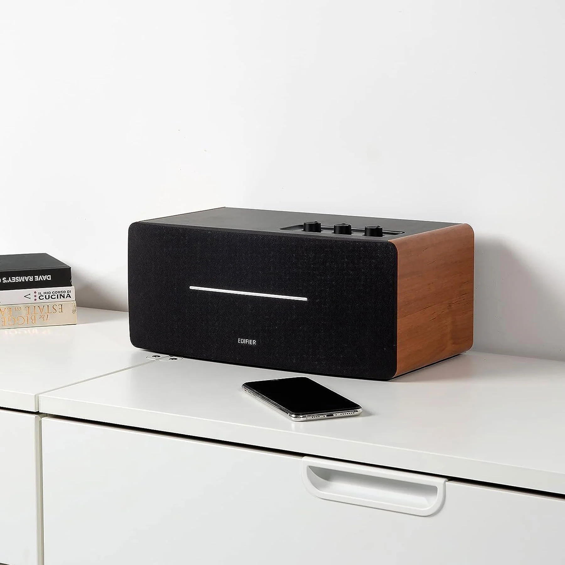 Edifier: D12 Stereo Speaker w/ Bluetooth - Wood Brown - Image 7