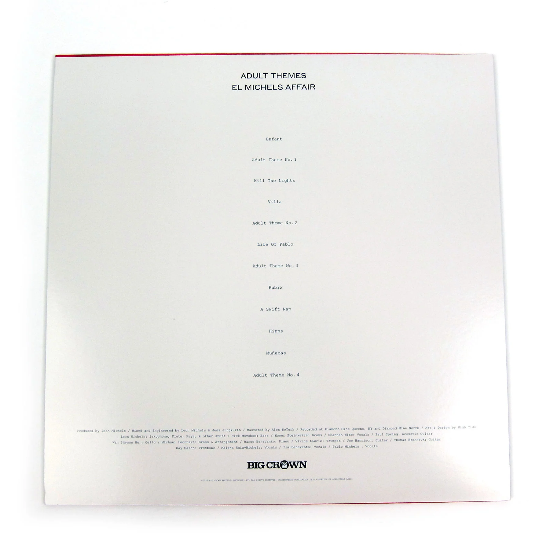El Michels Affair: Adult Themes (White Colored Vinyl) Vinyl LP - Image 2