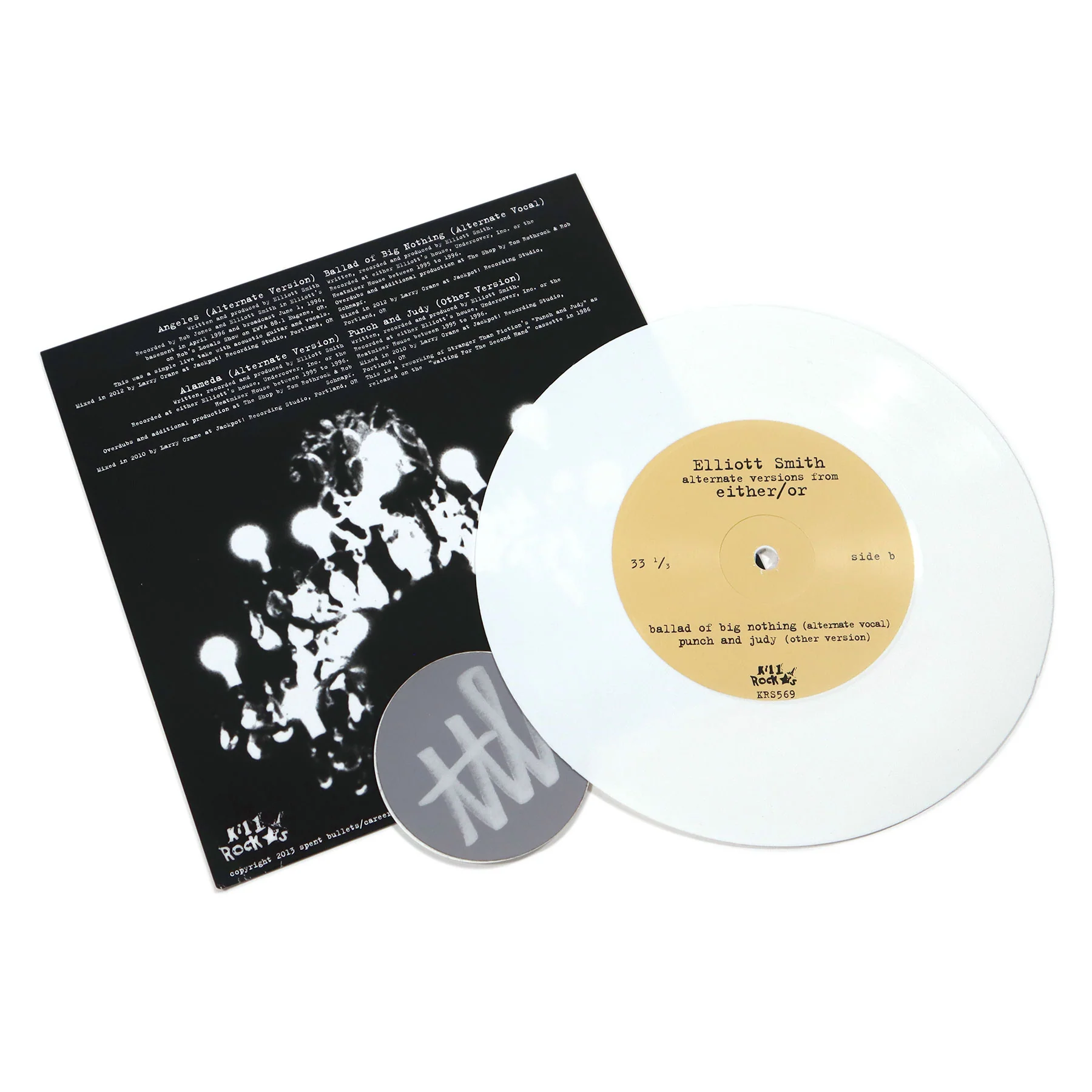 Elliott Smith: Either/Or Alternate Versions (Colored Vinyl) Vinyl 7" - Image 2