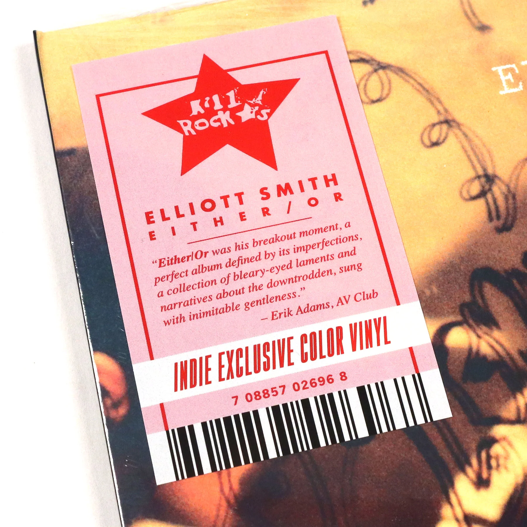 Elliott Smith: Either/Or (Indie Exclusive Red Colored Vinyl) Vinyl LP - Image 4