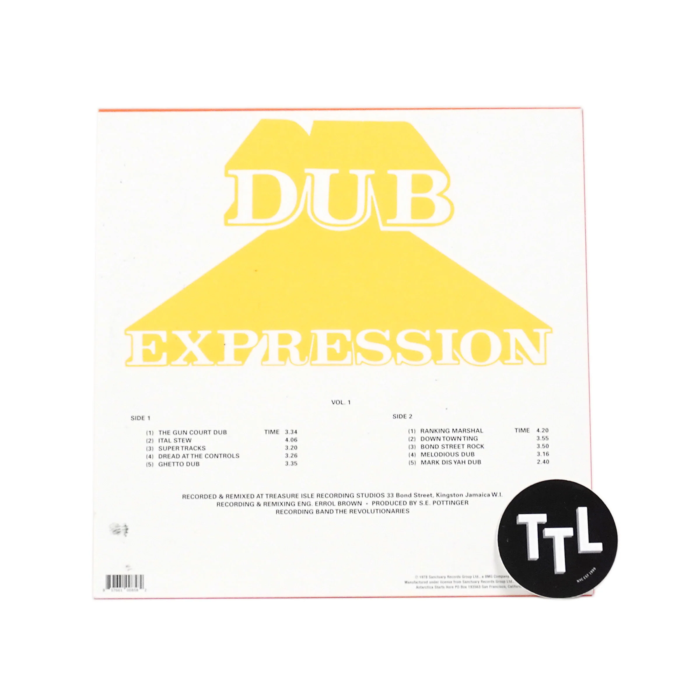 Errol Brown & The Revolutionaries: Dub Expression Vinyl LP - Image 3